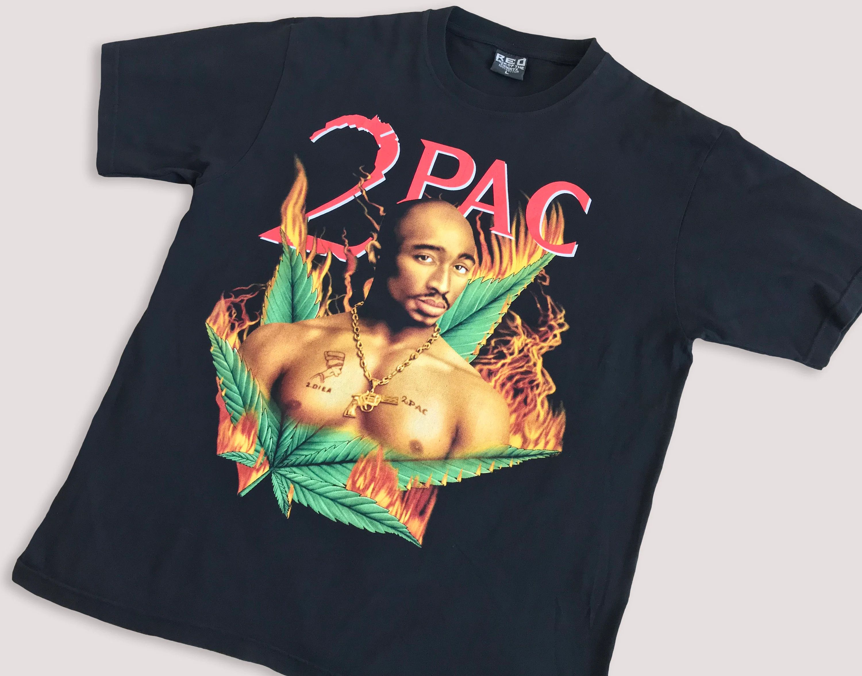 Rap Tees Vintage 90s 2pac t shirt Tupac Tee Rap Hip hop Thug Life L Size US L / EU 52-54 / 3 - 8 Thumbnail