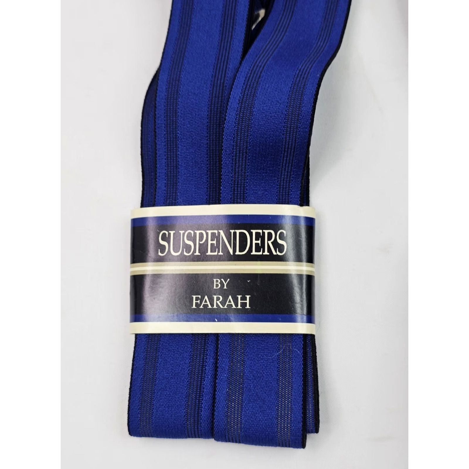 Farah Farah Vtg Suspenders LOT x 2 Extra Long Adjustable Silver Clasp 1.25" Wide NEW Size ONE SIZE - 4 Thumbnail