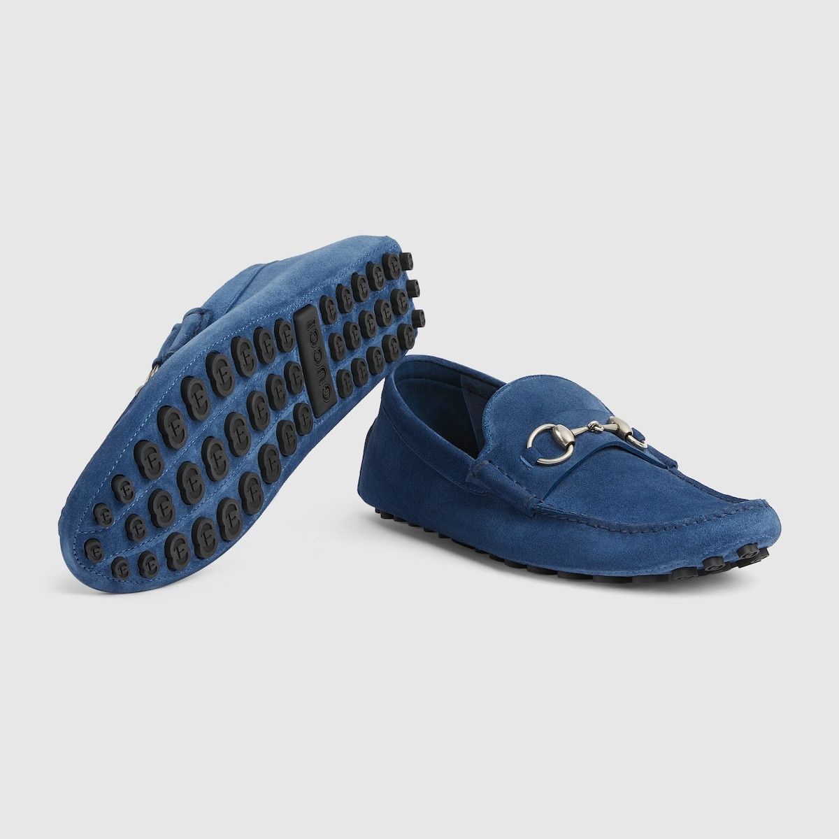 Gucci o1s1wg111025 Driver With Horsebit Shoes in Blue Size US 12 / EU 45 - 6 Thumbnail