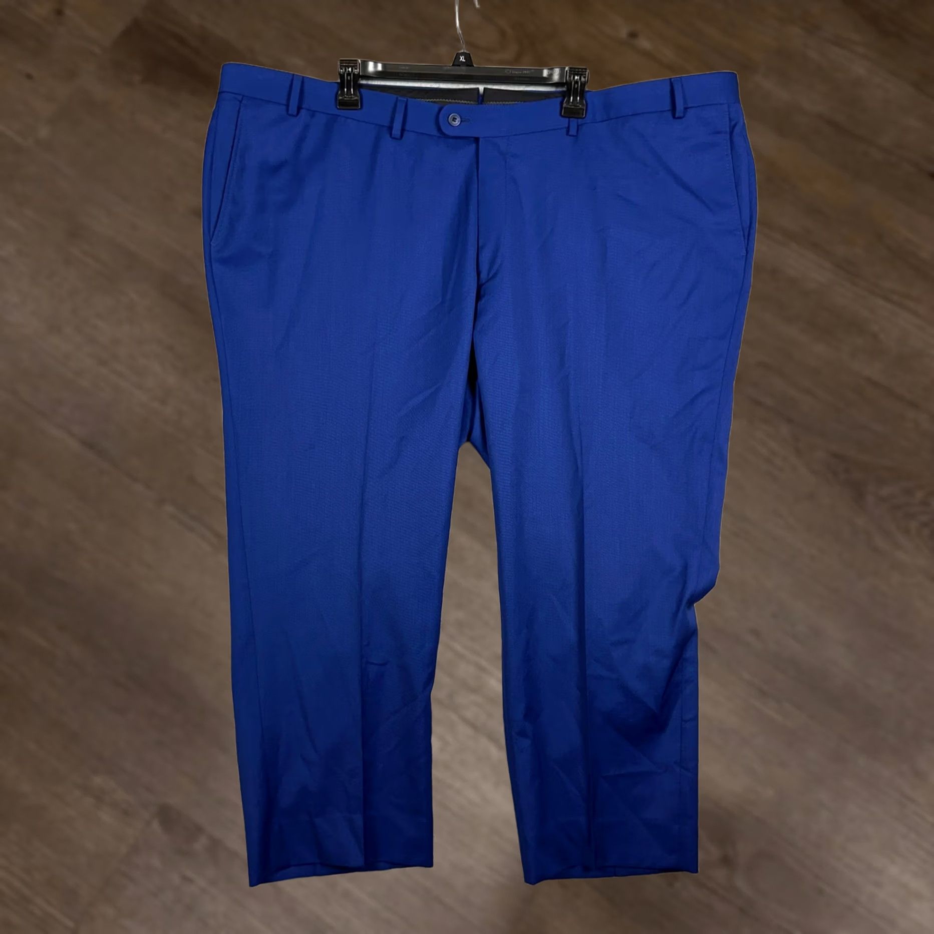 Vintage Heritage Gold Mens Super 110s Wool Dress Pants Cobalt Blue 49x26 Made in Canada Size US 32 / EU 48 - 1 Thumbnail