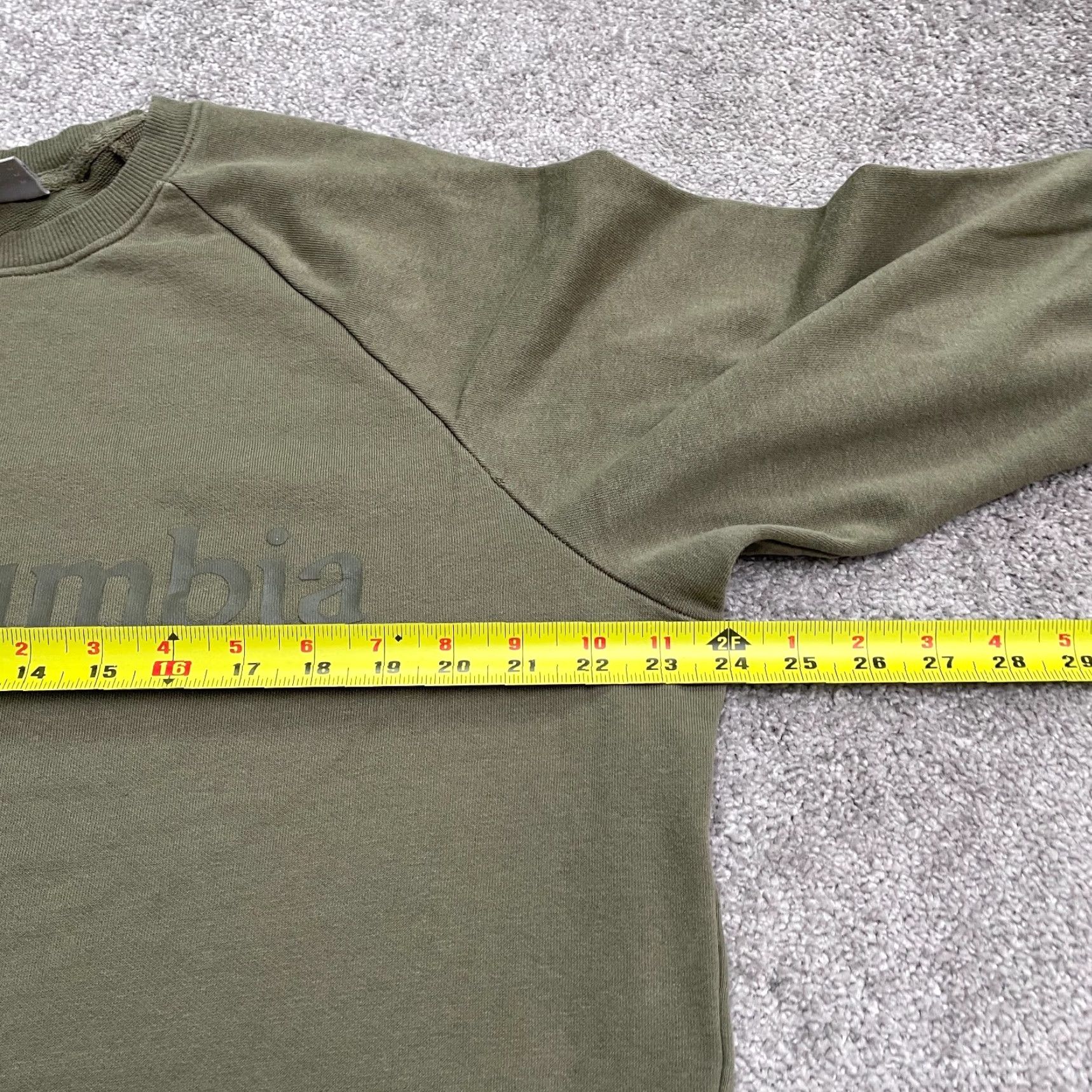 Vintage Columbia Sweatshirt Mens Medium Green Crew Neck Pullover Raglan Long Sleeve All Seasons Fleece Casual Outdoor Size US M / EU 48-50 / 2 - 7 Thumbnail