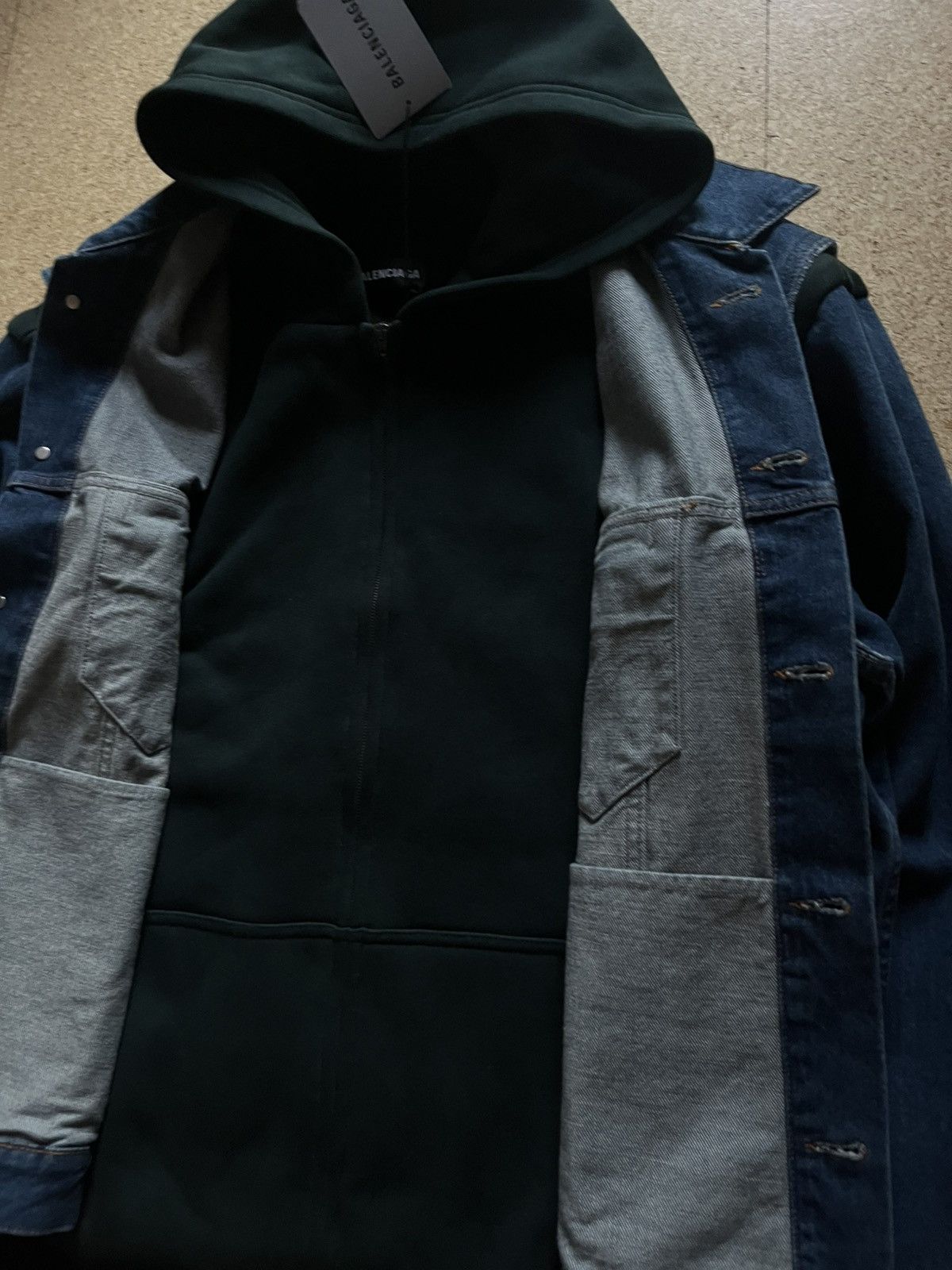 Balenciaga *[Balenciaga] Balenciaga 18AW Twin Set Jeansjacke Mehrlagig Size US L / EU 52-54 / 3 - 7 Thumbnail