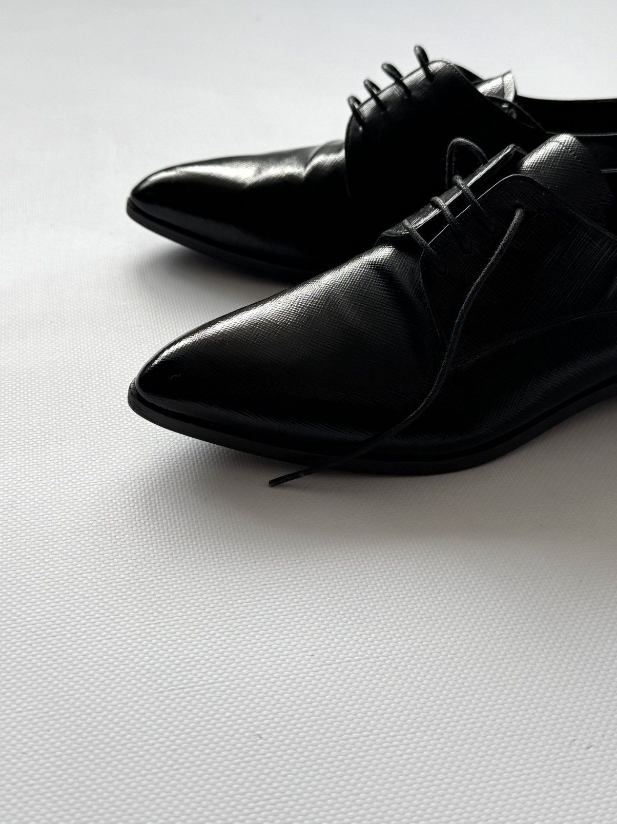 Prada Prada Women's Derby Leather Shoes Size US 6 / IT 36 - 2 Thumbnail