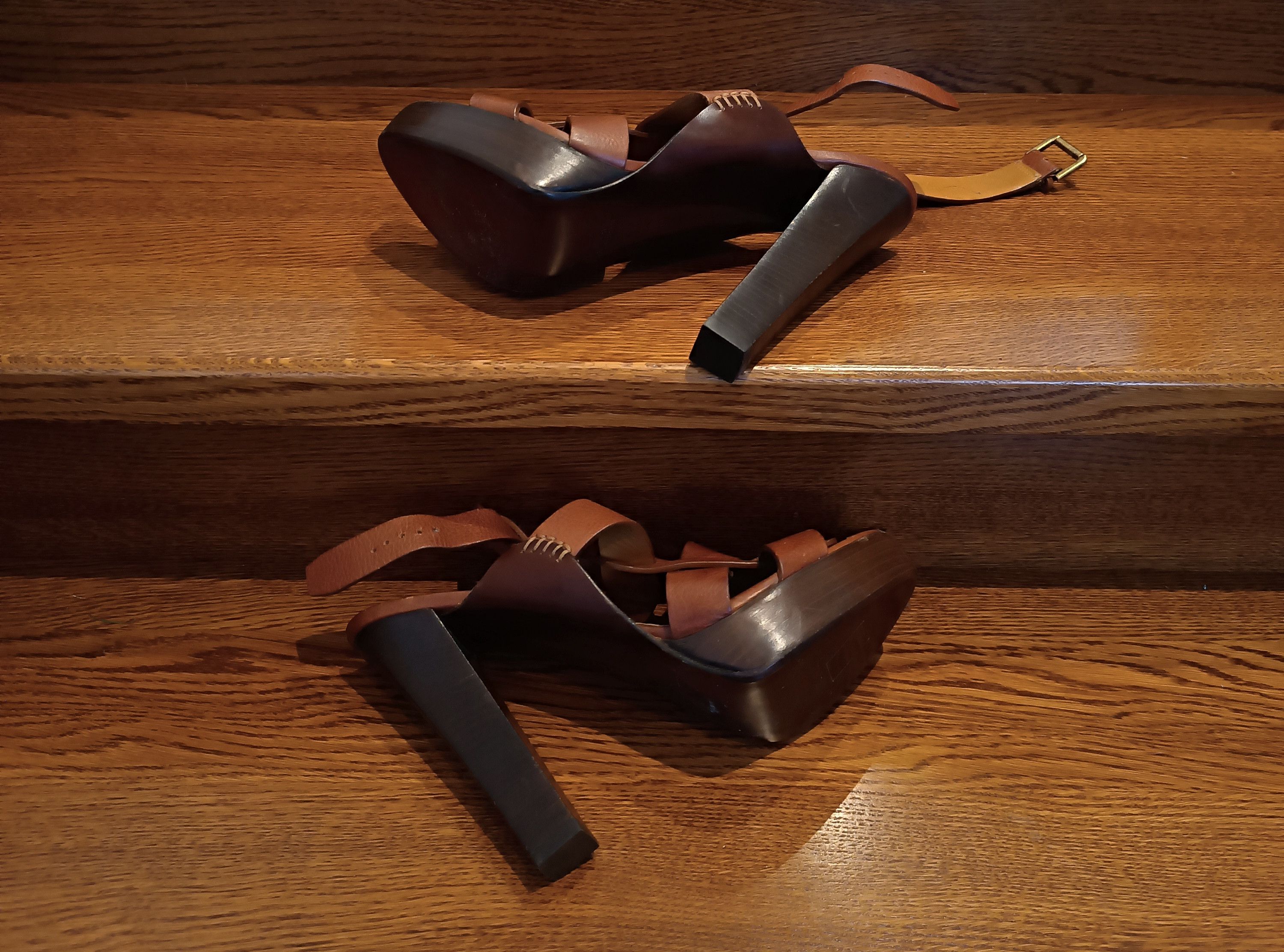 Leather × Ralph Lauren × Ralph Lauren Purple Label Polo Ralph Lauren Purple Label Vachetta Sandals Leather Size US 9.5 / IT 39.5 - 7 Thumbnail
