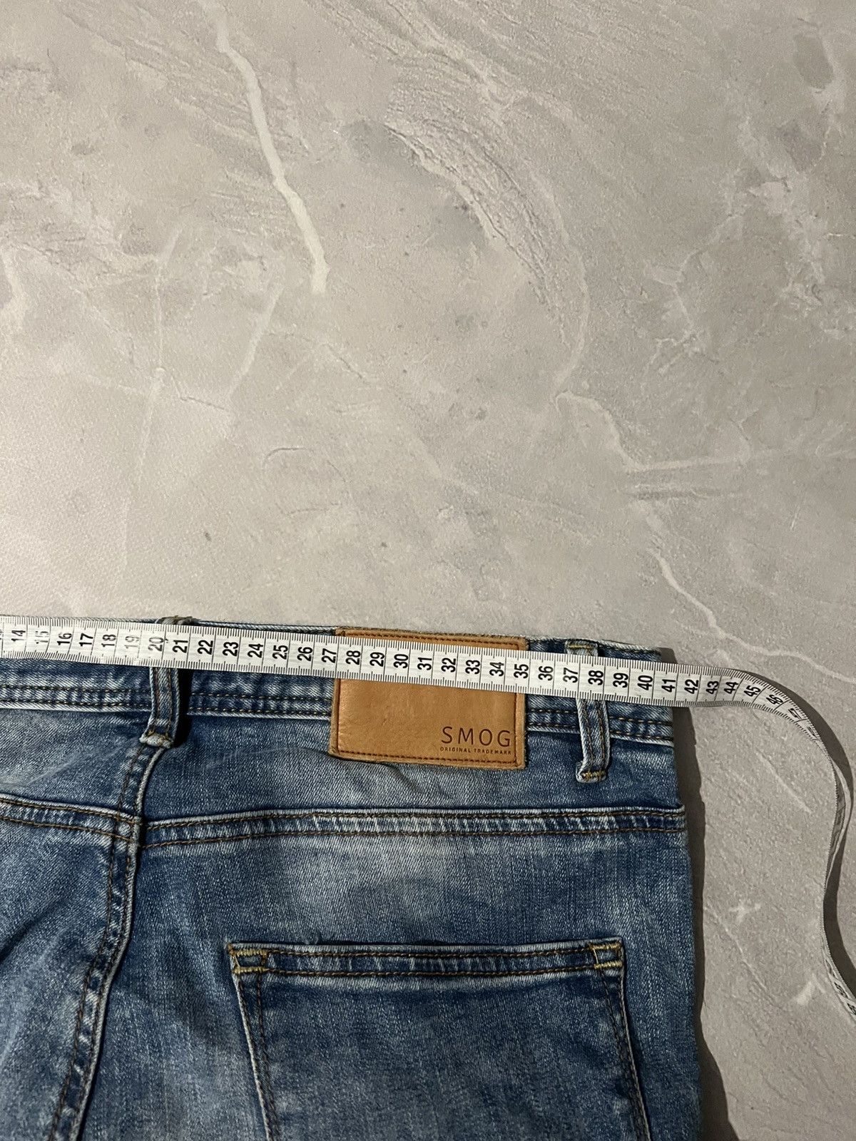 Vintage Distressed Glamour Skinny Swag Jean / Avant Garde Faded 90 Size US 31 - 8 Thumbnail