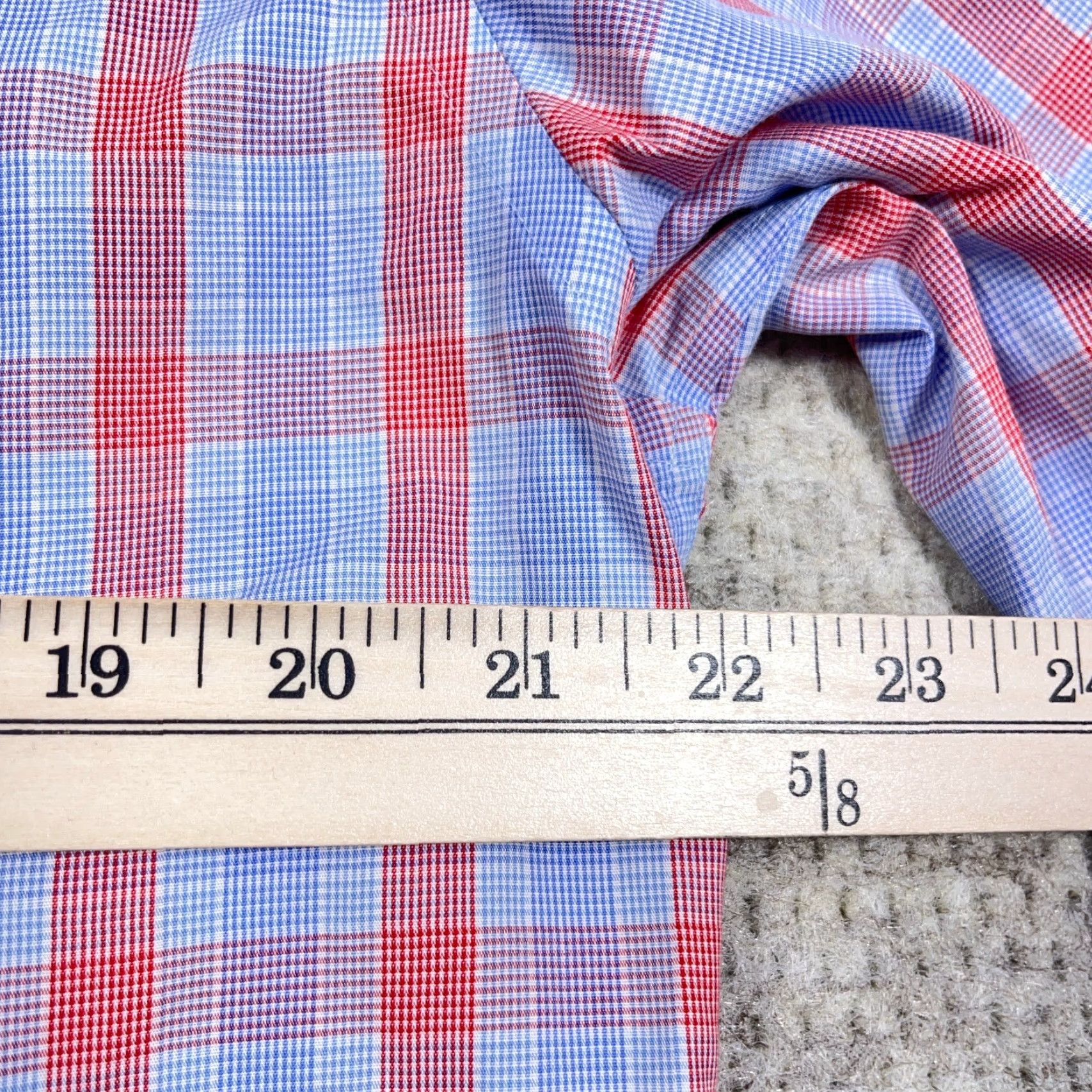 UNTUCKit UNTUCKit Shirt Men L Blue Plaid Button-Up Dress Casual Poplin Cotton Shirt Size US L / EU 52-54 / 3 - 6 Thumbnail