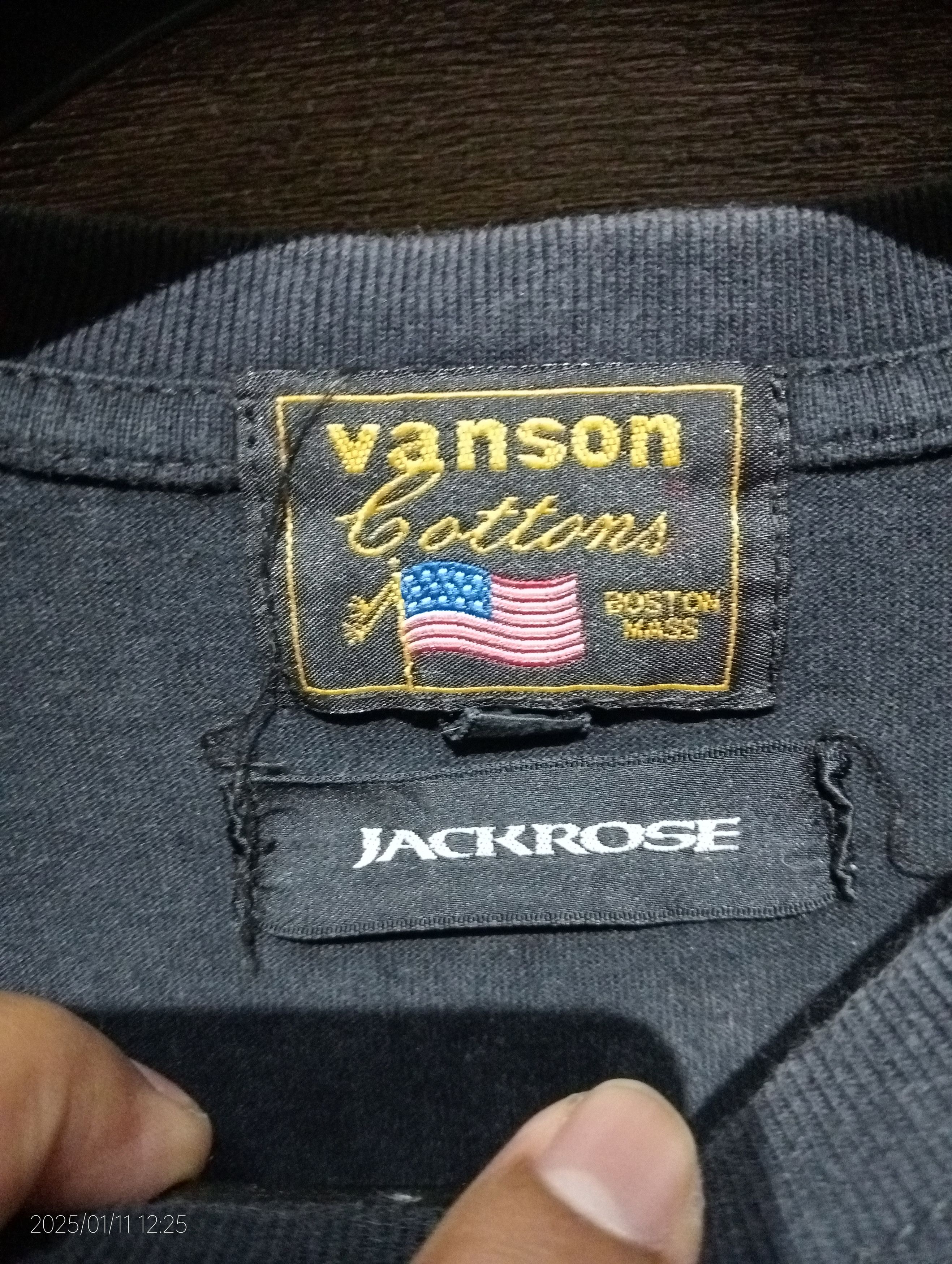 Vanson Leathers Vintage Vanson Leather X Jackrose Embroidery 3Q Sleeve Tee Size US M / EU 48-50 / 2 - 3 Thumbnail