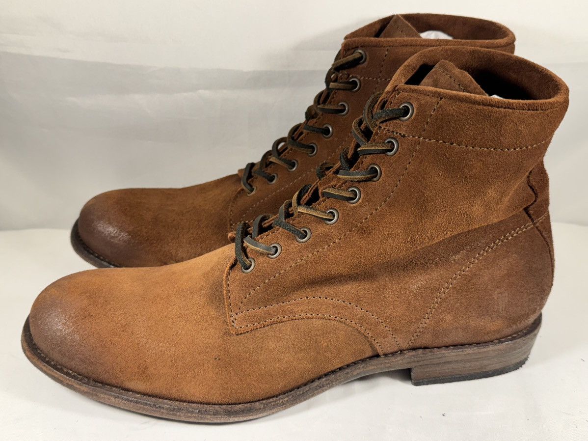Frye FRYE Tyler Flex Lace Up Boots Brown Suede Size US 12 / EU 45 - 4 Thumbnail