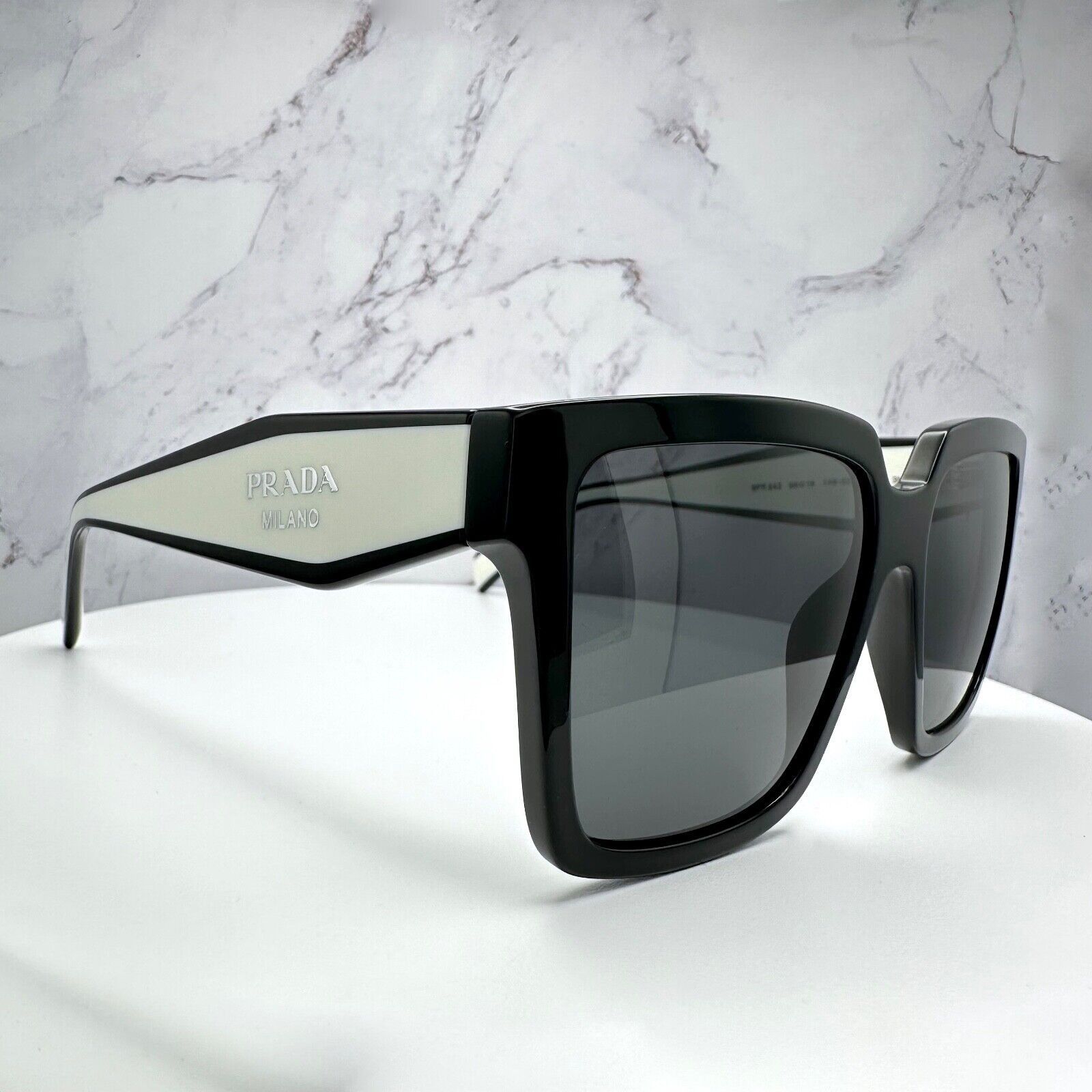 Prada New Prada Sunglasses Black White Symbole Logo Authentic Size ONE SIZE - 23 Thumbnail