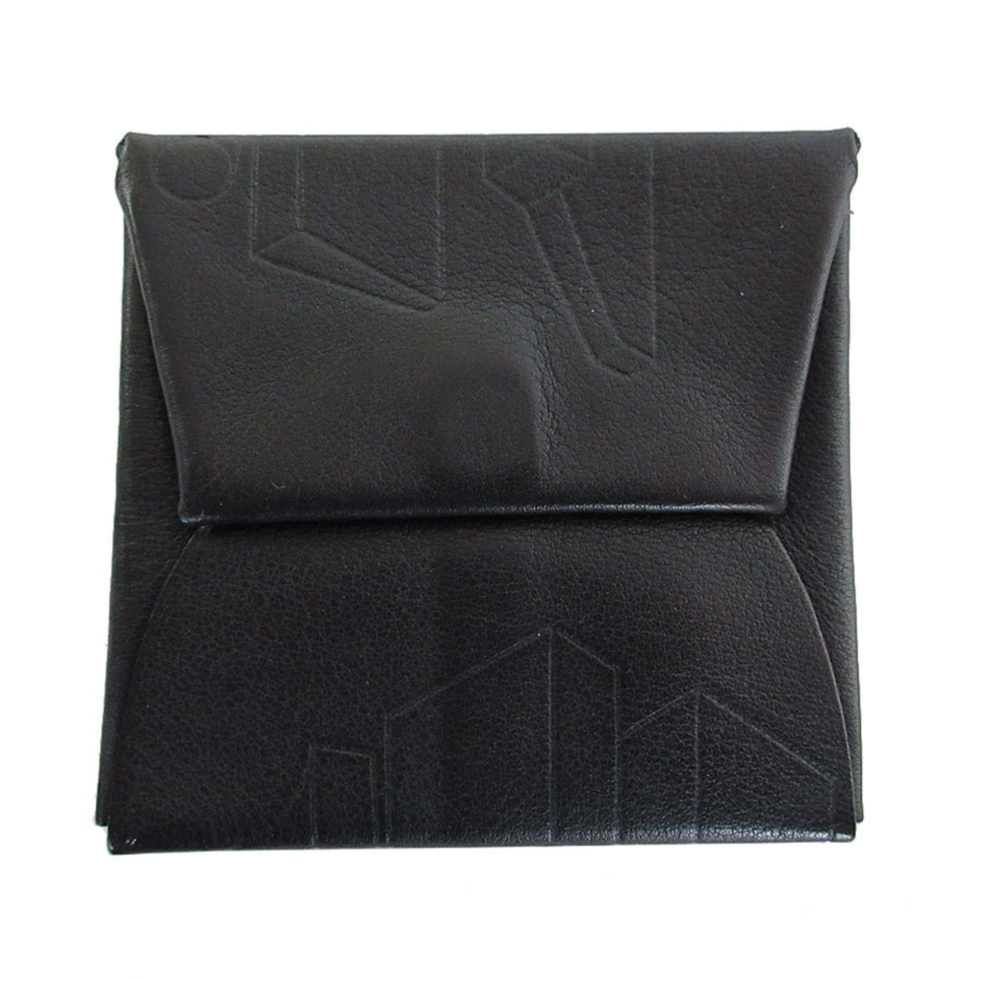 Hermes Hermes Wallet/Coin Case Bastia Embossed Leather Black Men's s0484g Size ONE SIZE - 1 Thumbnail
