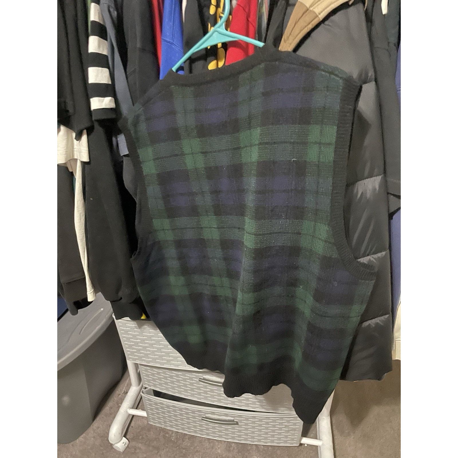 Polo Ralph Lauren Size XL-VTG Polo By Ralph Lauren 100% Lambswool Green Vest Size US XL / EU 56 / 4 - 2 Thumbnail