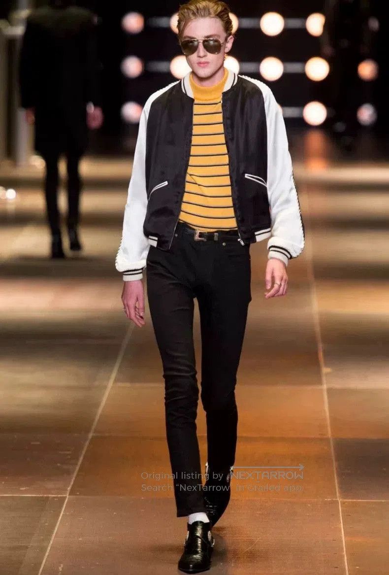 Saint Laurent Paris Saint Laurent Black and White Silk Jacket- Size US L / EU 52-54 / 3 - 9 Thumbnail