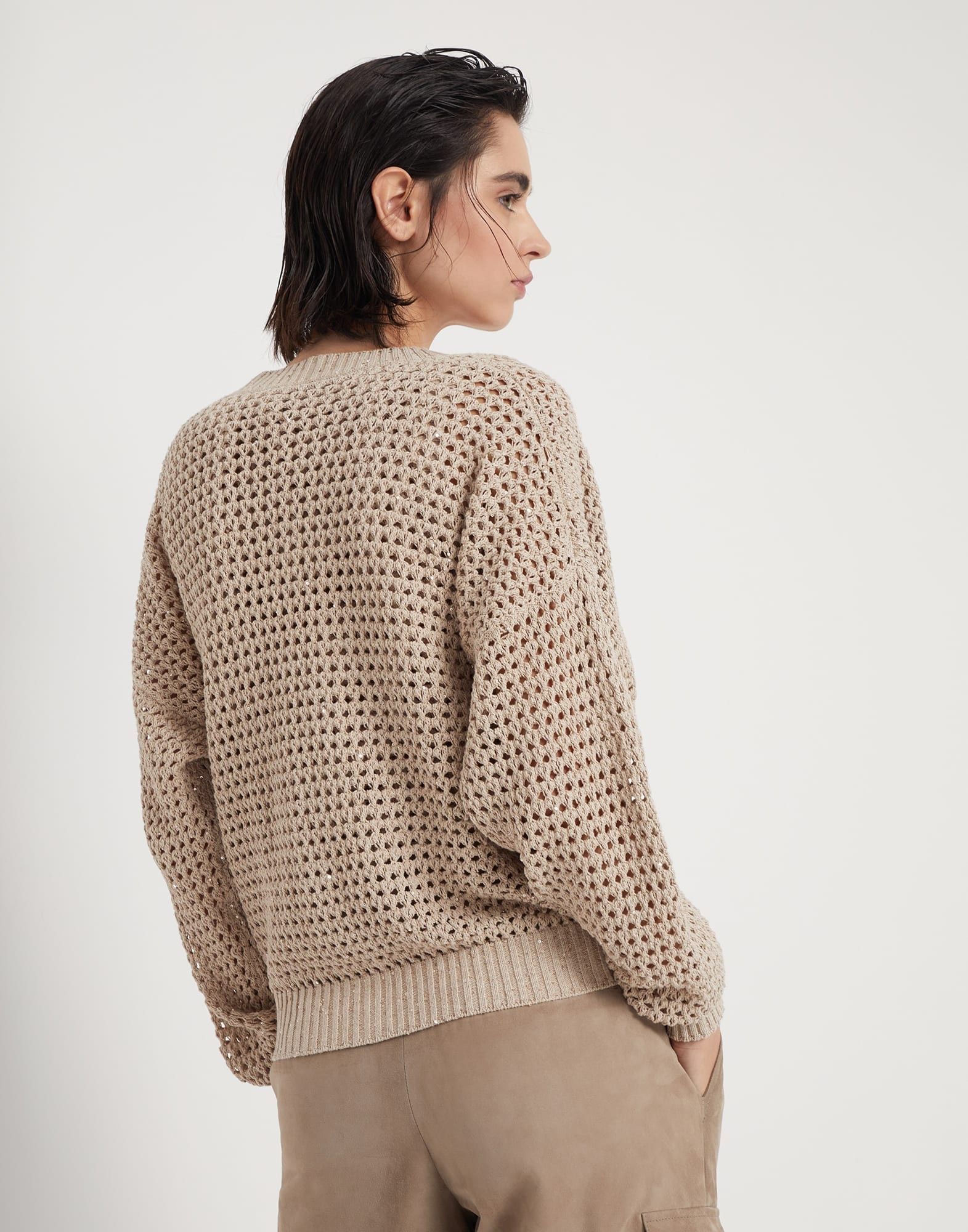Brunello Cucinelli o1w1db10825 Cardigan in Light/Pastel Brown Size XL / US 12-14 / IT 48-50 - 2 Thumbnail