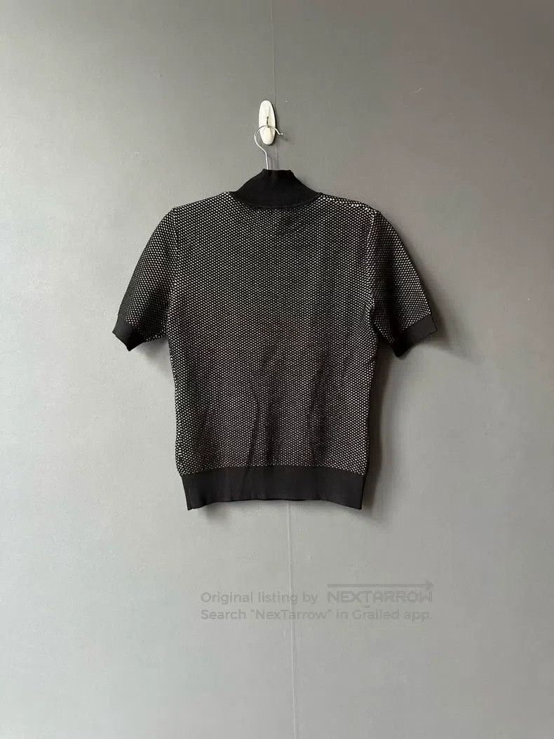 Fendi Fendi Black High Neck Double F Knit Short Sleeve Size XS / US 0-2 / IT 36-38 - 2 Thumbnail