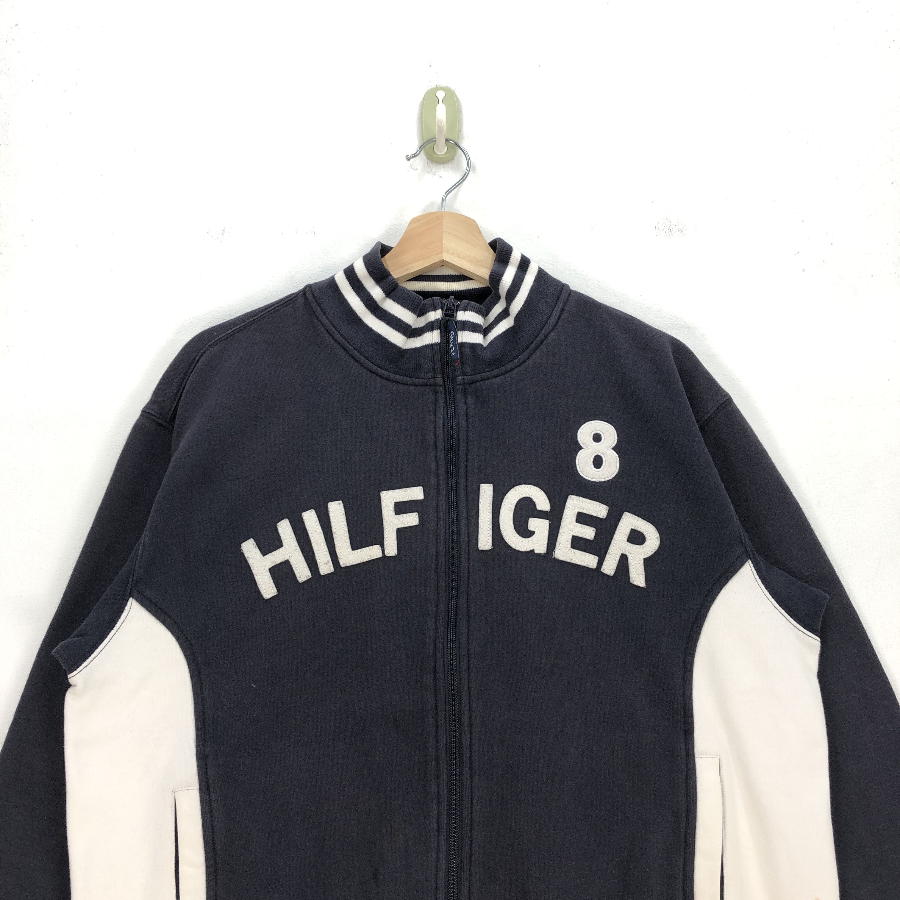Tommy Hilfiger × Vintage 90s Tommy Hilfiger Sweater Tommy Hilfiger Zipper Sweatshirt Size US M / EU 48-50 / 2 - 2 Thumbnail