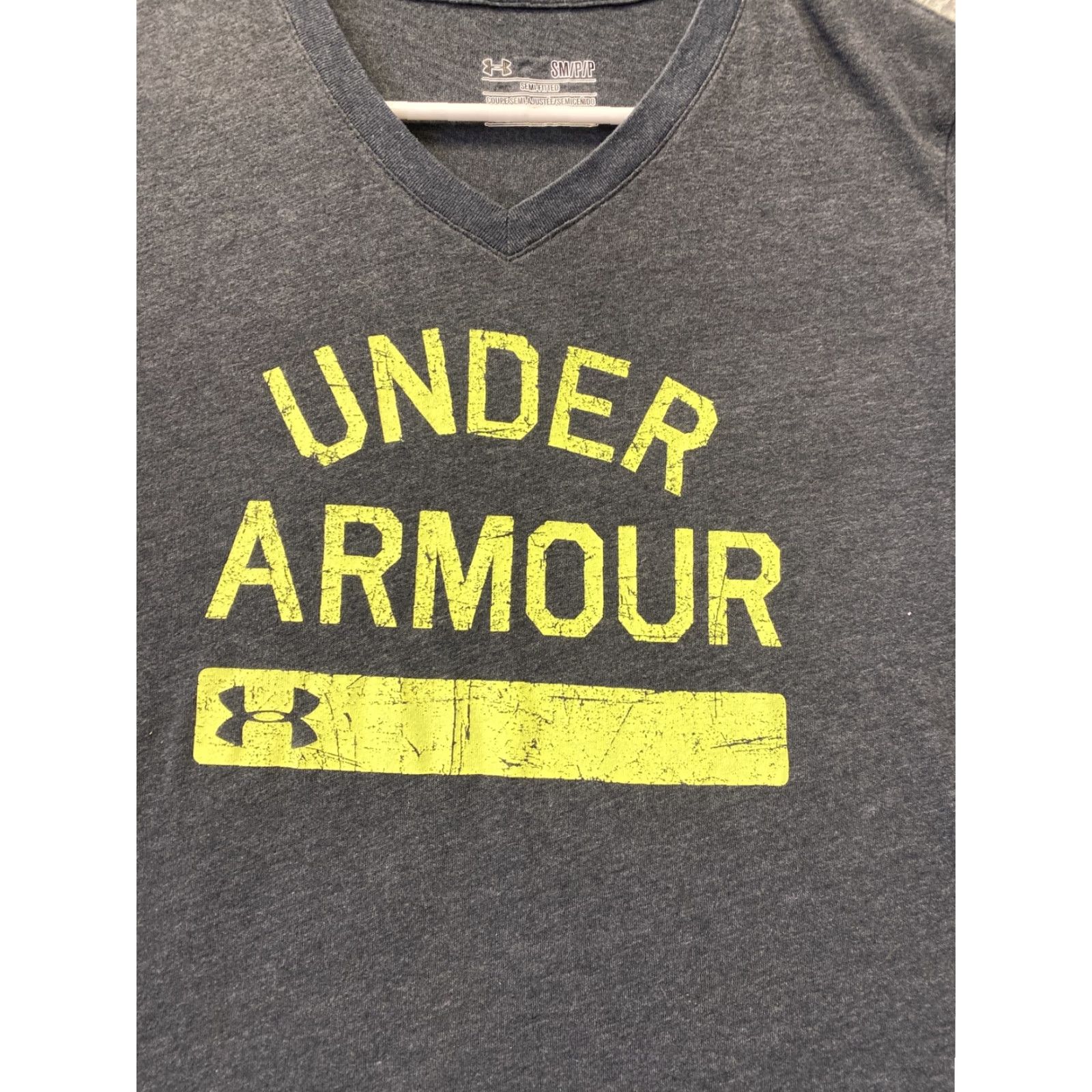 Under Armour Under Armour Threadborne Shirt Women Gray V-Neck Short Sleeve Small Regular Athletic CrossFit Gym Running Size S / US 4 / IT 40 - 2 Thumbnail