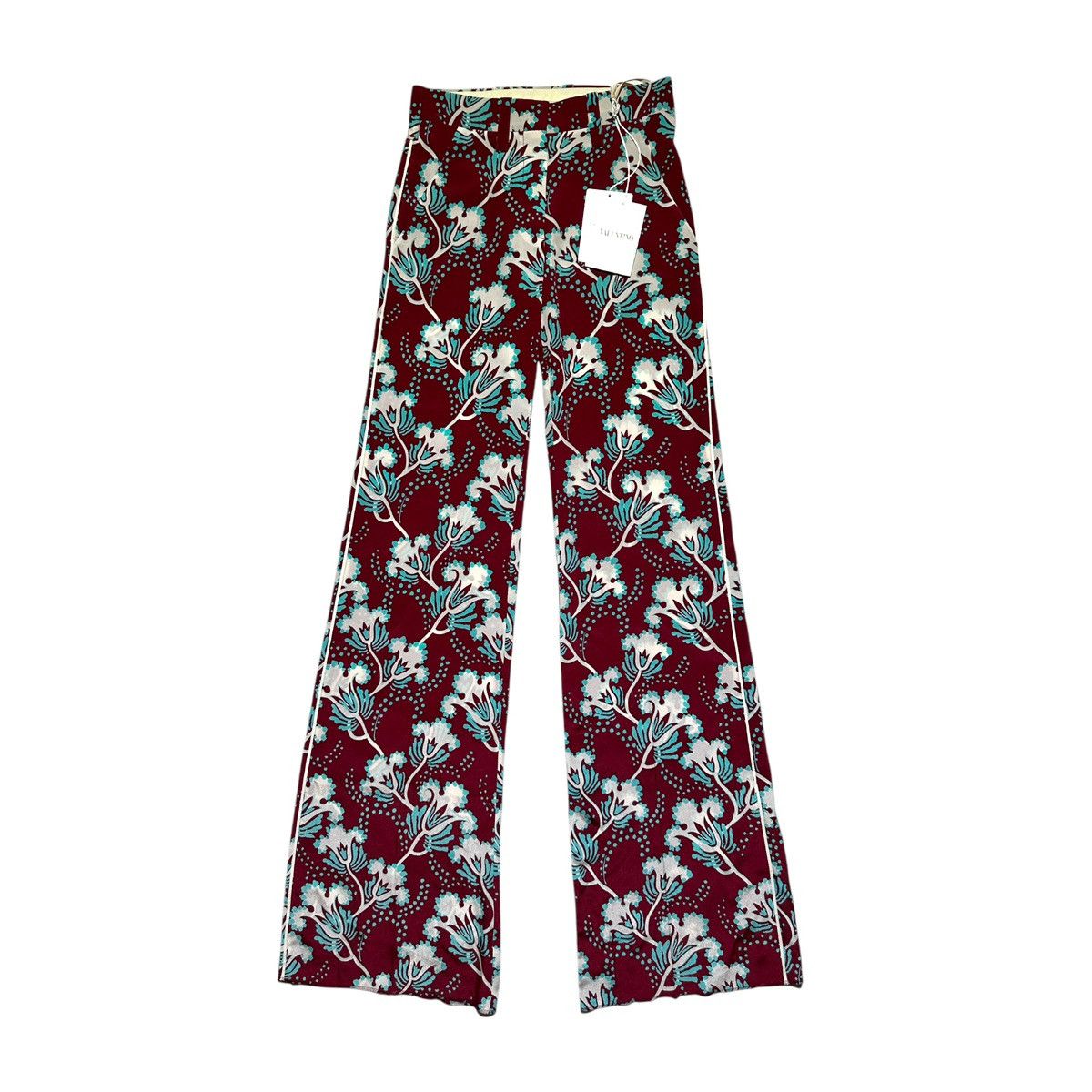 Valentino Floral Print flow trouser Size 25" / US 0 / IT 36 - 1 Thumbnail