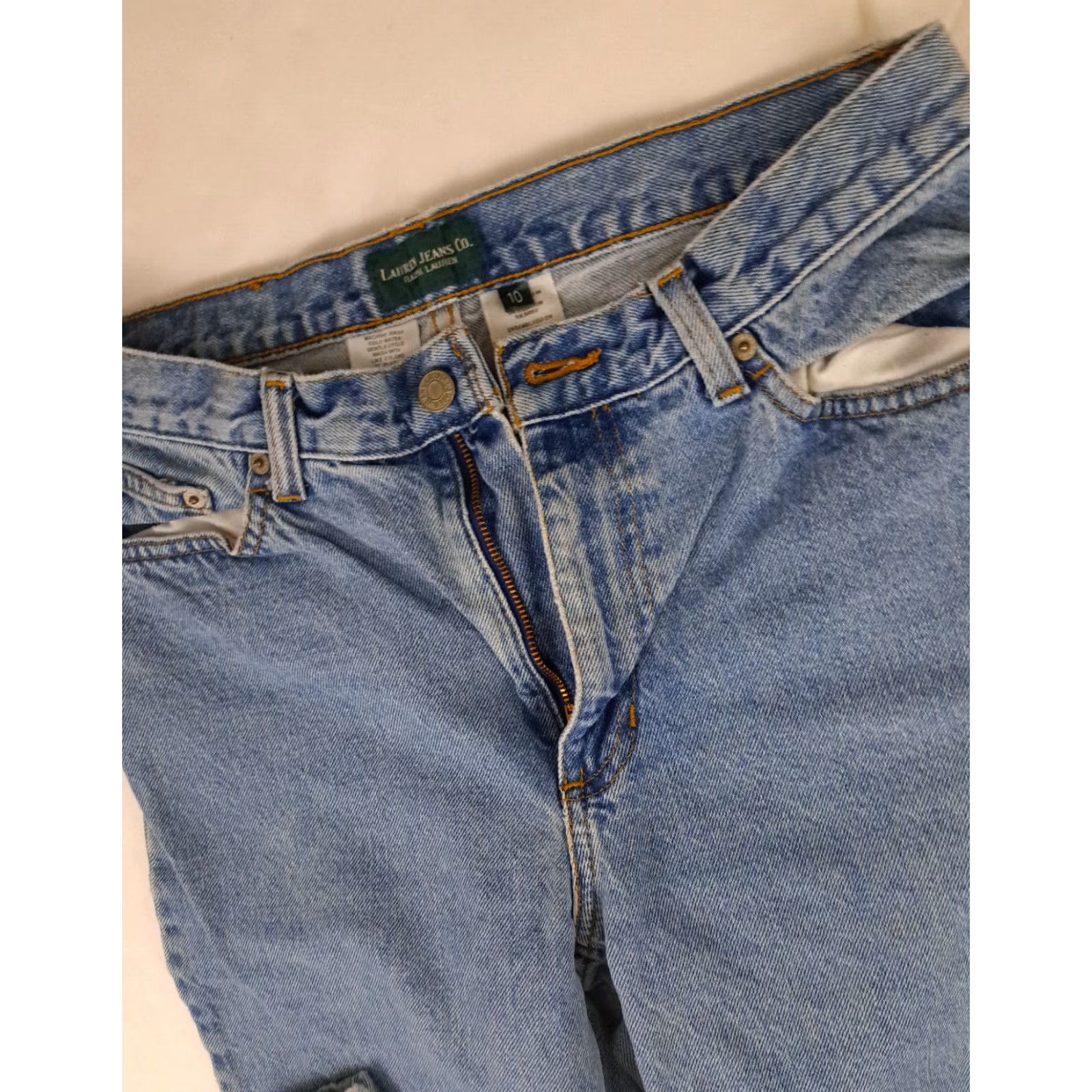 Ralph Lauren Lauren Jeans Co. Jeans Women Size 10 Blue Dark Straight 30" Waist 29.5" Inseam Ralph Lauren Size 32" / US 10 / IT 46 - 2 Thumbnail