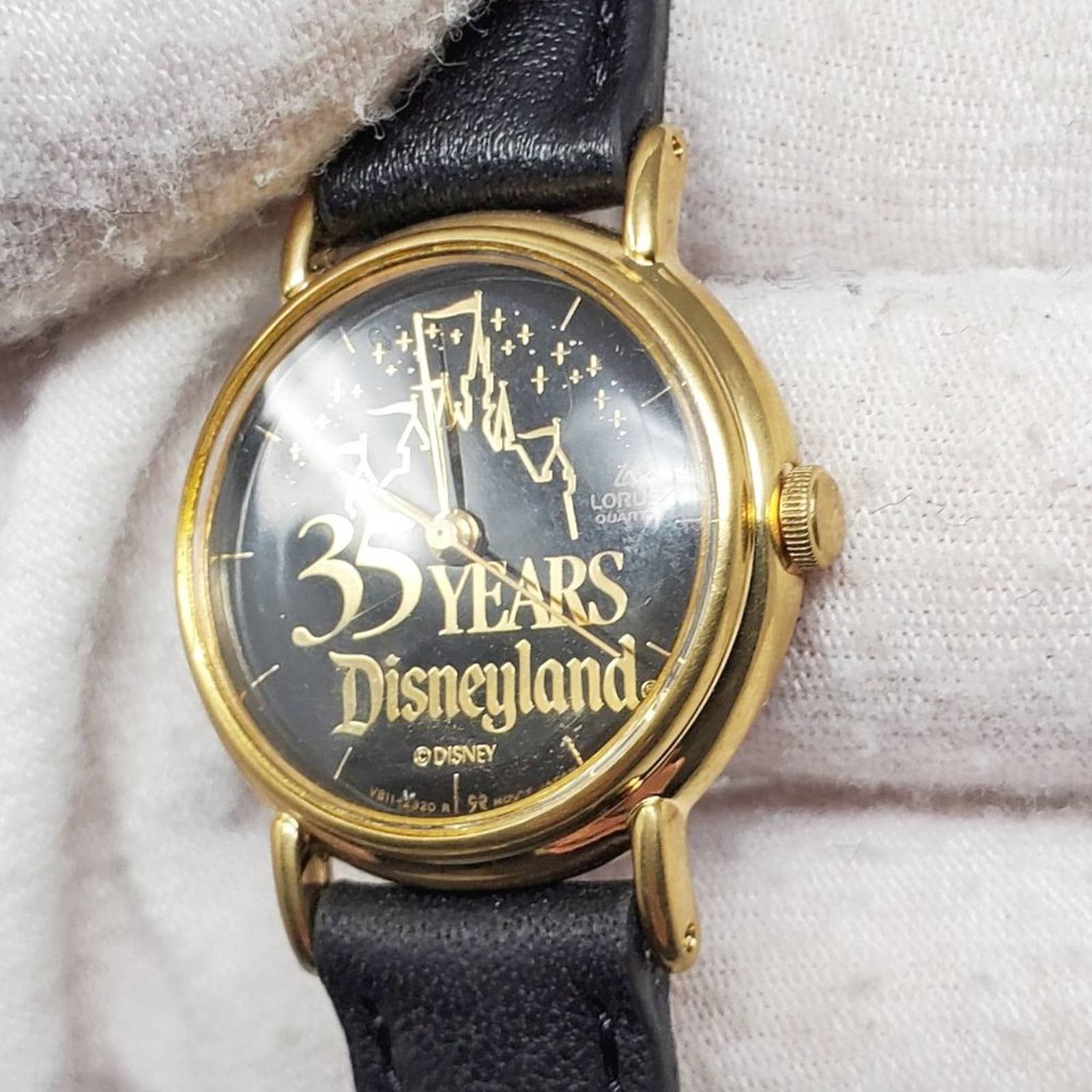 Disney Disneyland 35 Years Celebration VTG Black & Gold Watch Size ONE SIZE - 3 Thumbnail