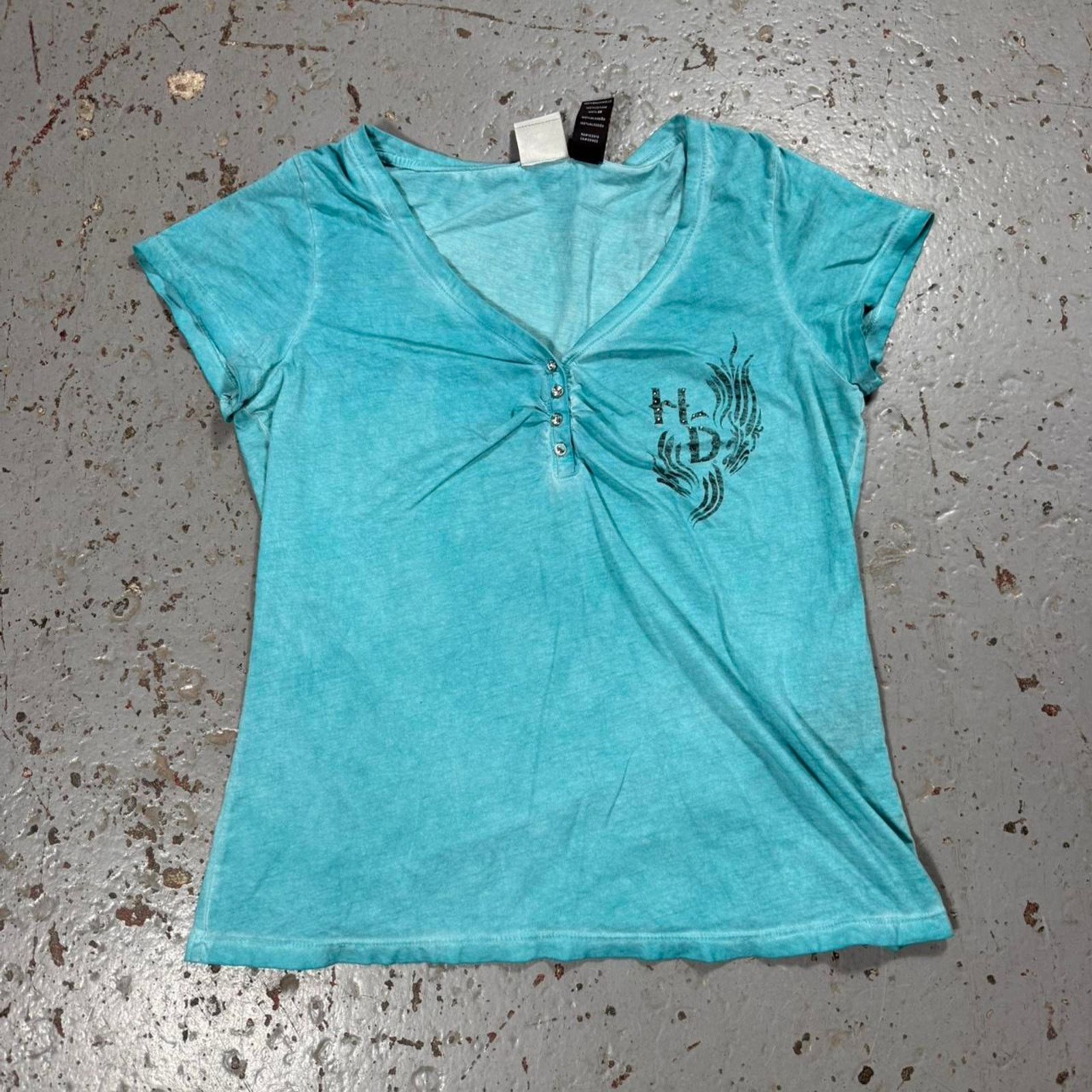 Harley Davidson Y2k harley davidson blue angel Wing Tee Size L / US 10 / IT 46 - 3 Thumbnail