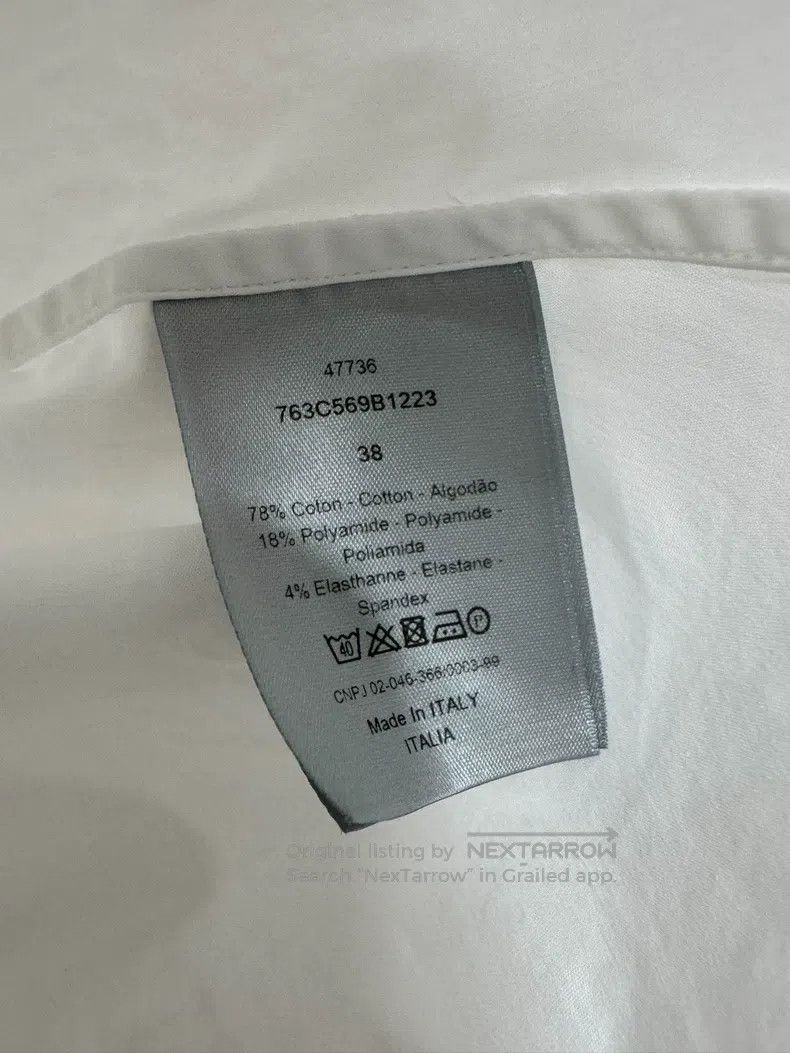 Dior Dior Size38 White shirt with bee embroidery Size US XXS / EU 40 - 6 Thumbnail