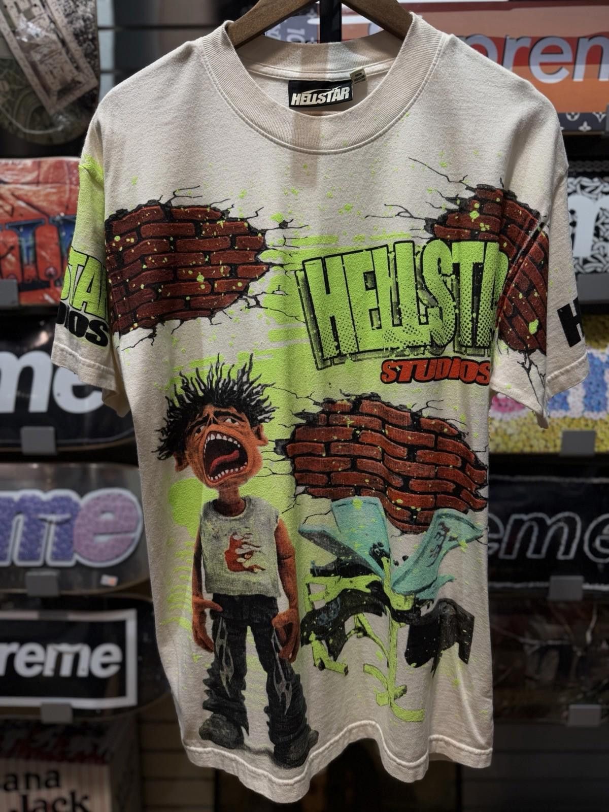 HELLSTAR Size Small Hellstar White Brick Tee Shirt Authentic New Size US S / EU 44-46 / 1 - 3 Thumbnail