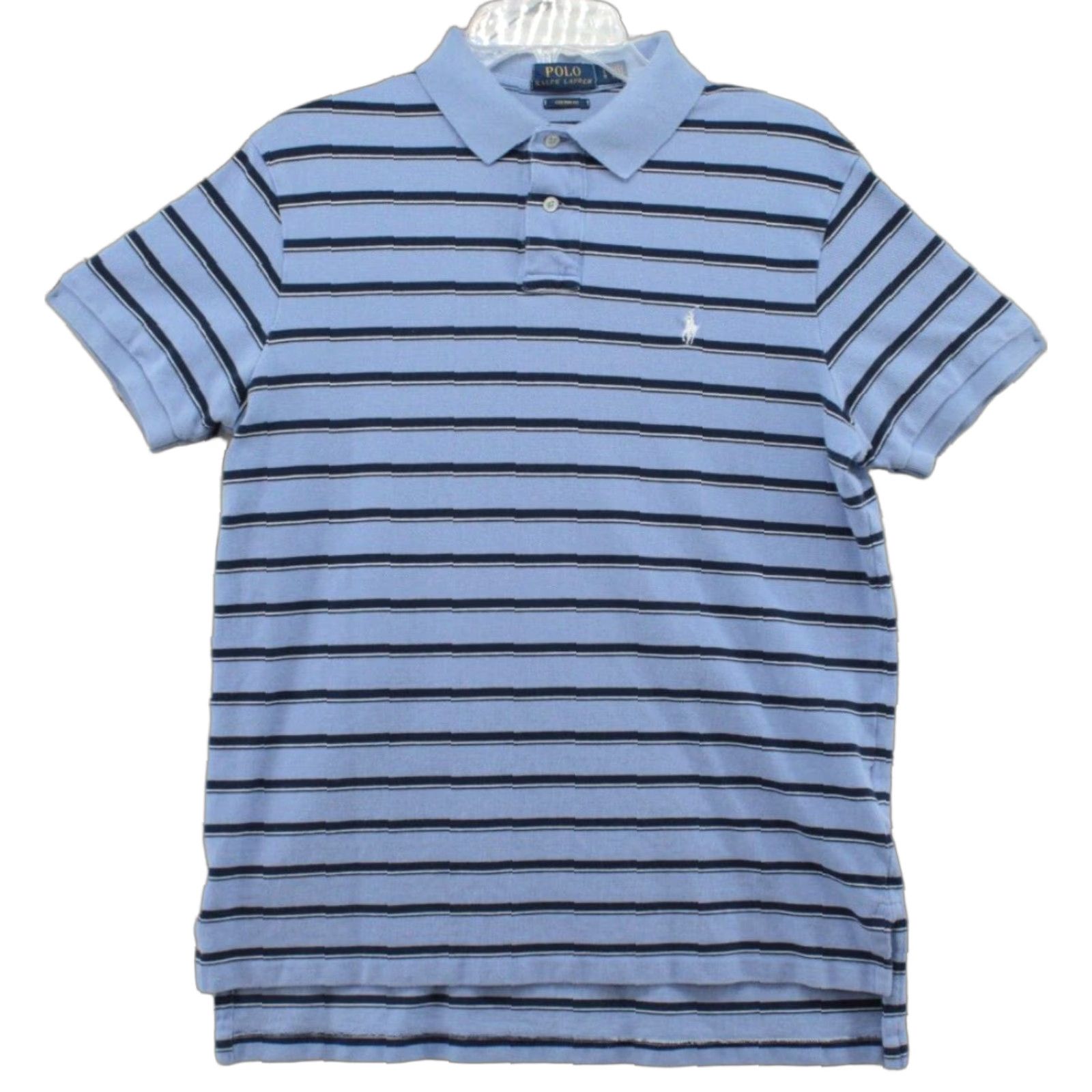 Polo Ralph Lauren VINTAGE Polo Ralph Lauren Shirt Men's Large Classic Fit Blue Striped Pony Logo Rugby Size US L / EU 52-54 / 3 - 1 Thumbnail
