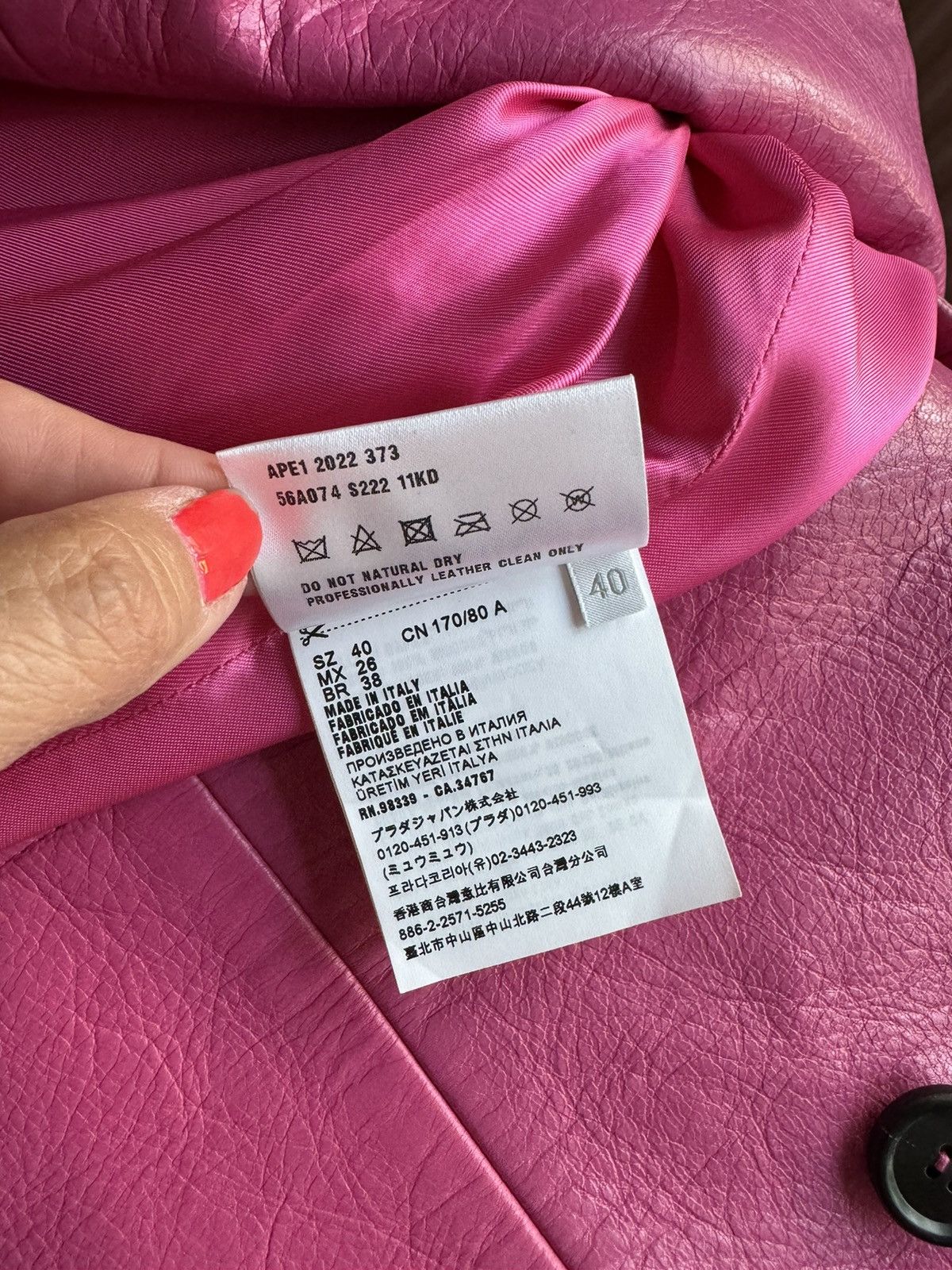 Prada New Prada pink leather trench coat, size S int Size S / US 4 / IT 40 - 12 Thumbnail