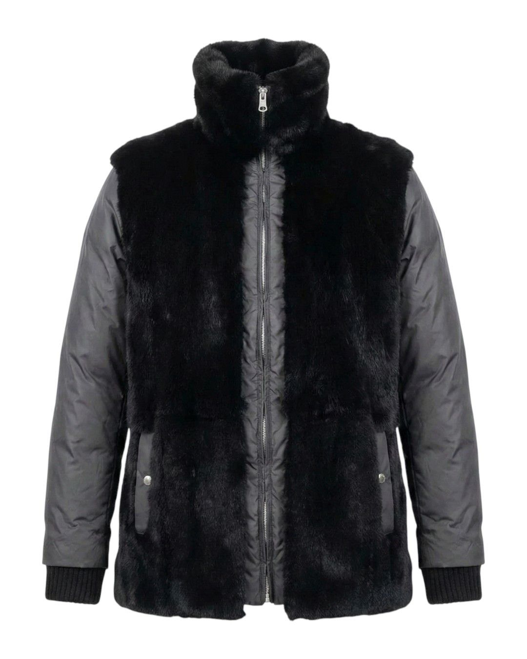 Roberto Cavalli RARE 2 IN 1 FAUX FUR VELVET ARMY JACKET Size US M / EU 48-50 / 2 - 2 Thumbnail