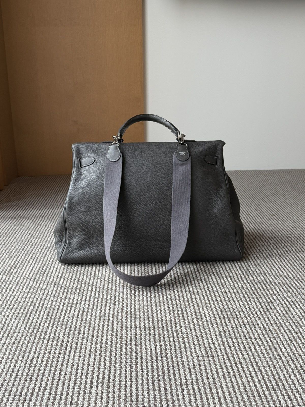 Hermes Hermes Kelly 50 Etain Silver Hardware Travel Bag Size ONE SIZE - 2 Thumbnail