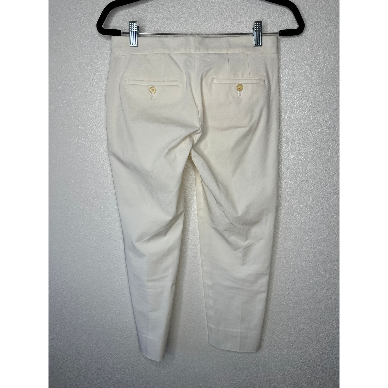 Theory Theory Ivory Ibbey Crepe Crop Slash Pockets Skinny Pants 2 Size 26" / US 2 / IT 38 - 5 Thumbnail