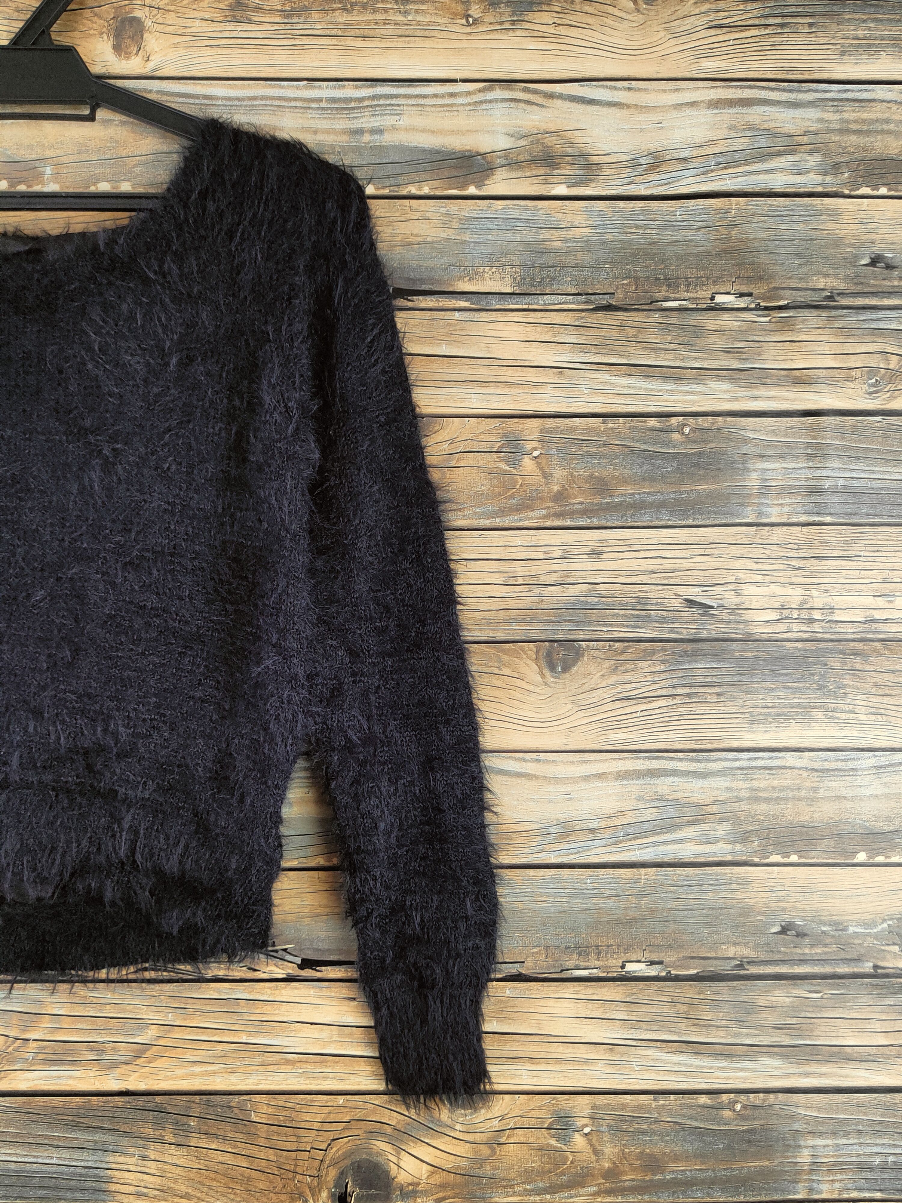 Japanese Brand DL Cecil McBee Black Fur Mohair Knitwear #46-546 Size M / US 6-8 / IT 42-44 - 5 Thumbnail