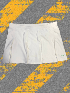 Nike Y2K Style Athletic Tennis Skirt Skort White Black Gym Women's Sz M