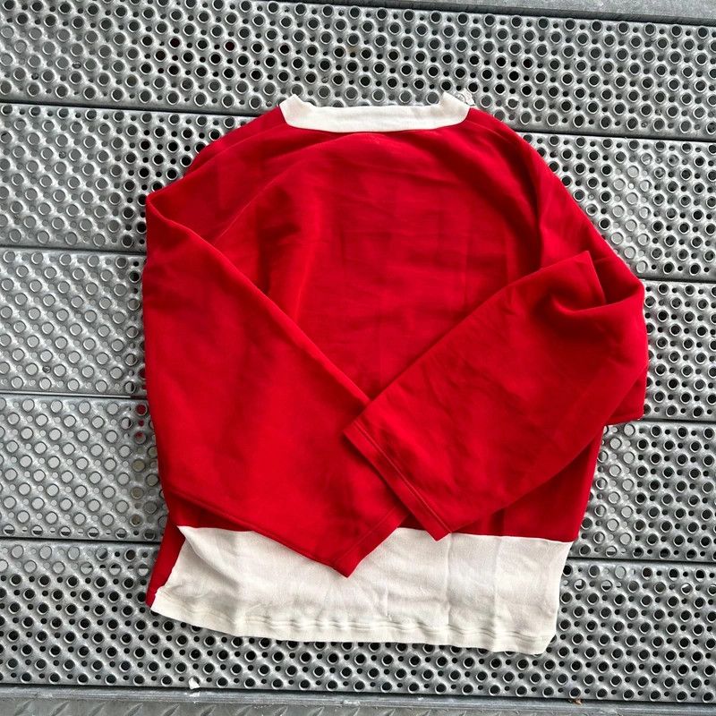 Tom Ford Vintage 1960s style Red and White V-Neck Sweater Size US L / EU 52-54 / 3 - 6 Thumbnail