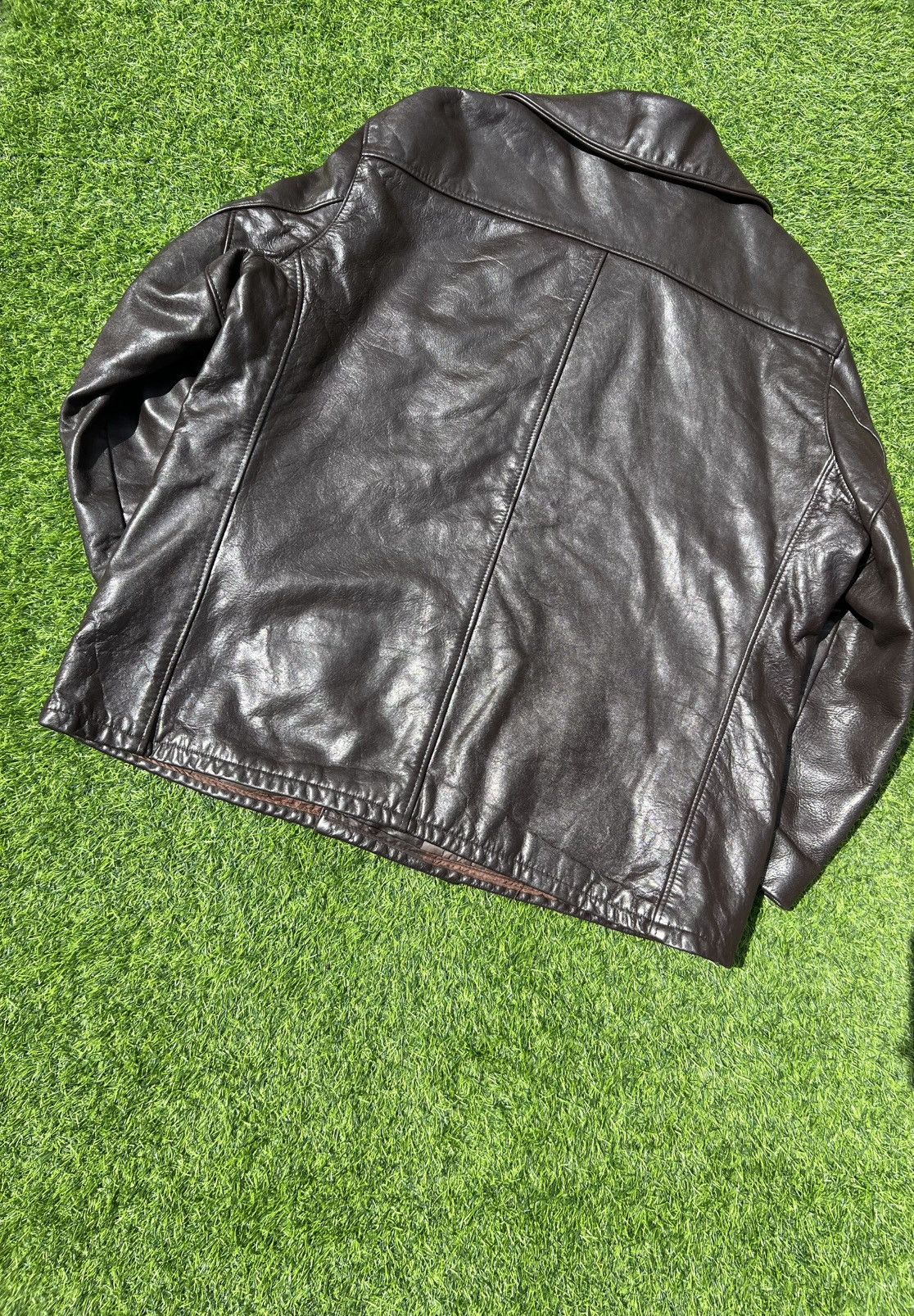 Schott Vintage Schott NYC U.S. 740N Leather Naval Pea Coat Size 48 Size US M / EU 48-50 / 2 - 9 Thumbnail