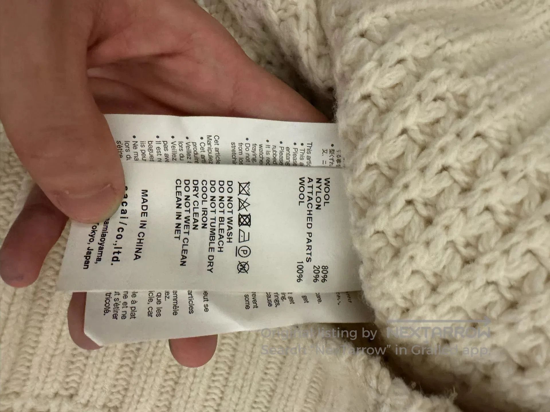 Sacai Sacai Zipper Sweater Knitted Top. Size S / US 4 / IT 40 - 8 Thumbnail