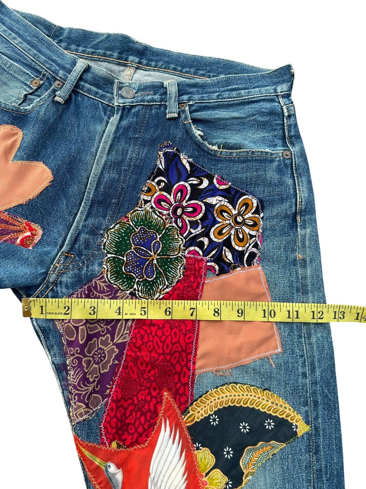 Kapital Kapital Selvedge Jeans Patchwork Hippies Rework Insane Denim Size US 31 - 22 Thumbnail