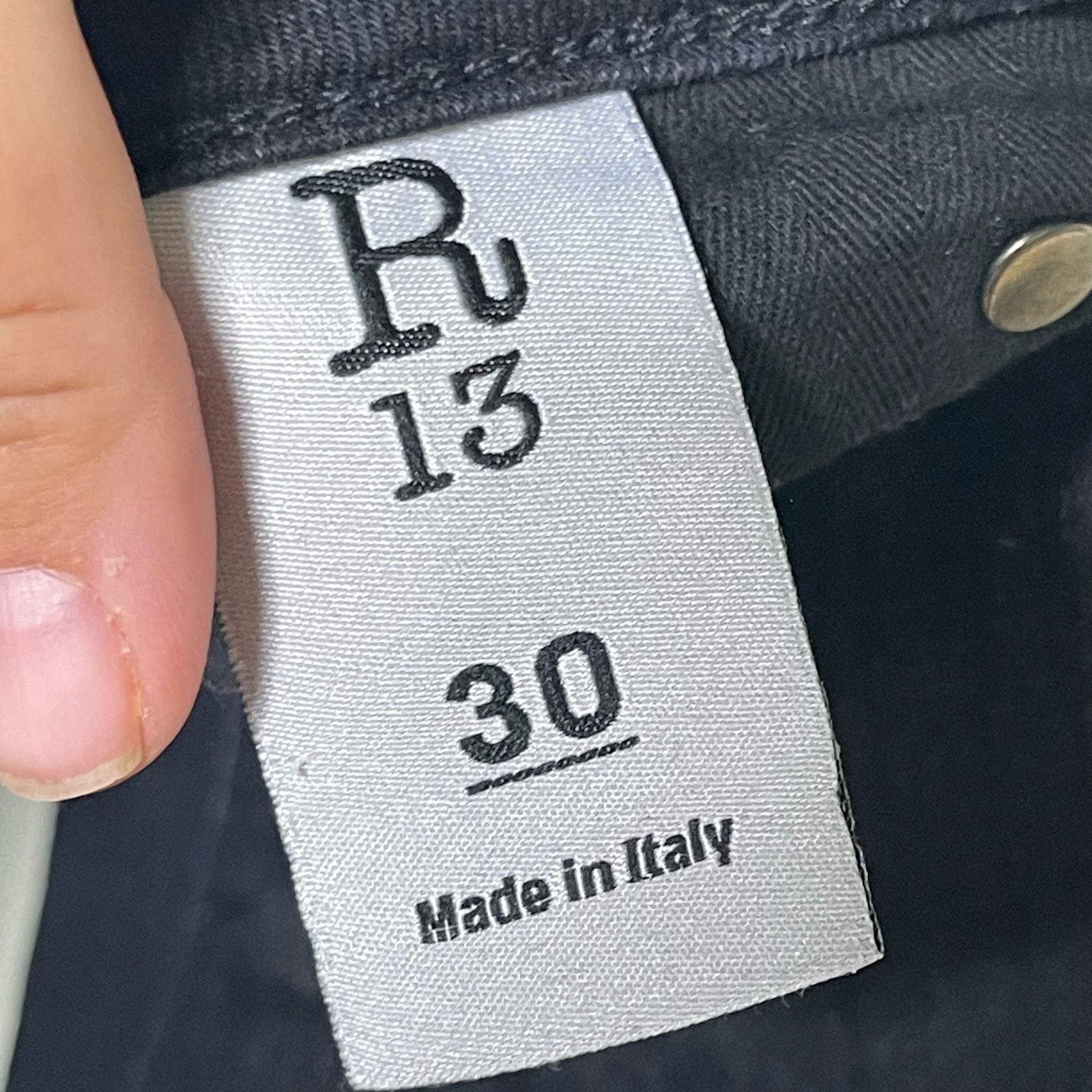 R13 R13 Mid Rise Button Fly Skinny Jeans Black Womens 30 Size 30" / US 8 / IT 44 - 11 Thumbnail