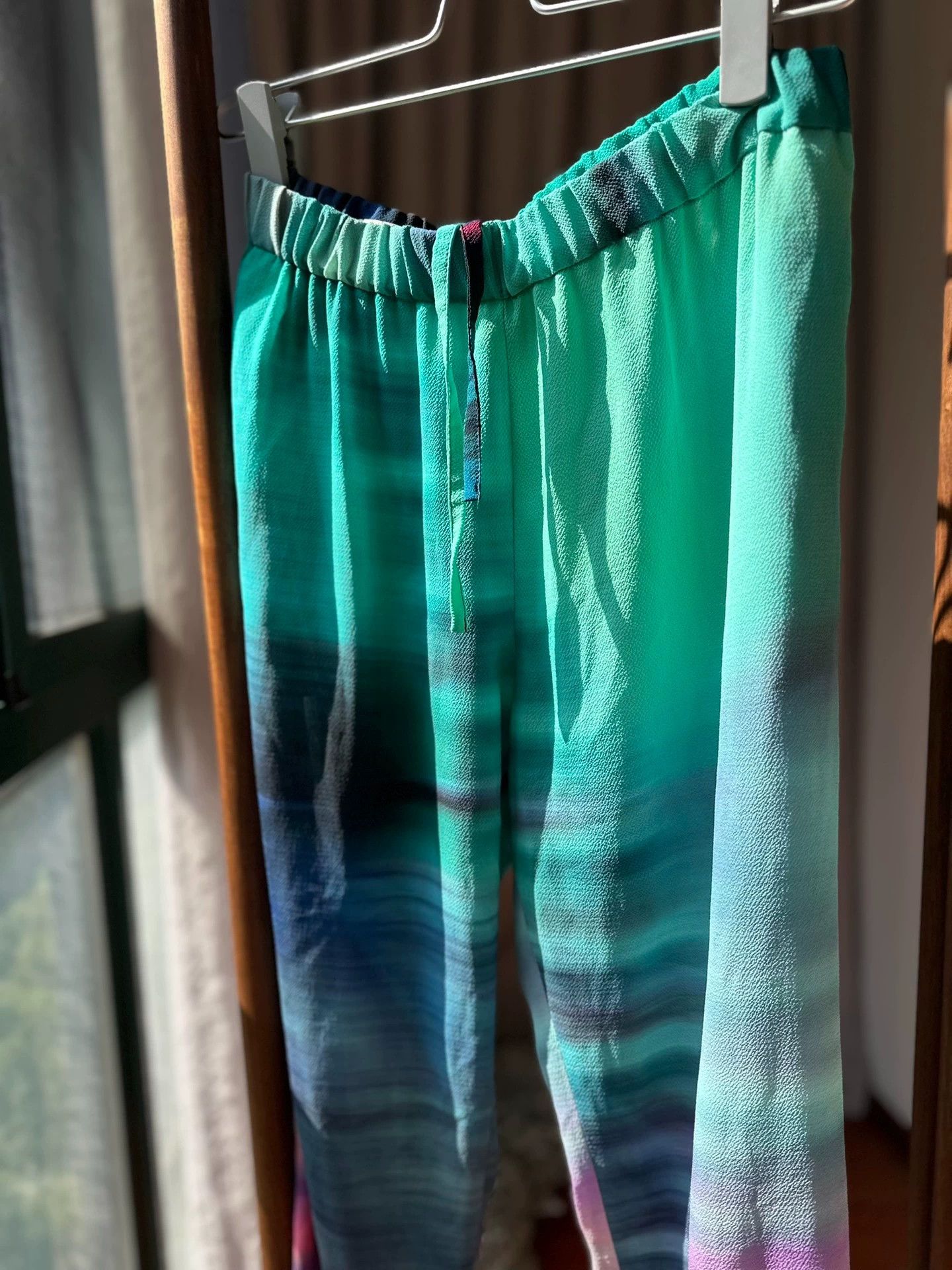 Dries Van Noten DVN Printed Trousers 38 Elastic Waist & Inner Tie Size 26" / US 2 / IT 38 - 2 Thumbnail
