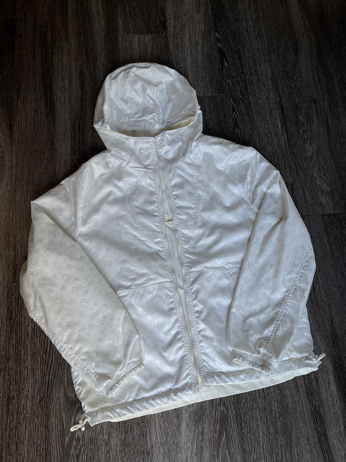 Louis Vuitton Louis Vuitton White Monogram Zip Up Jacket Size US M / EU 48-50 / 2 - 1 Thumbnail