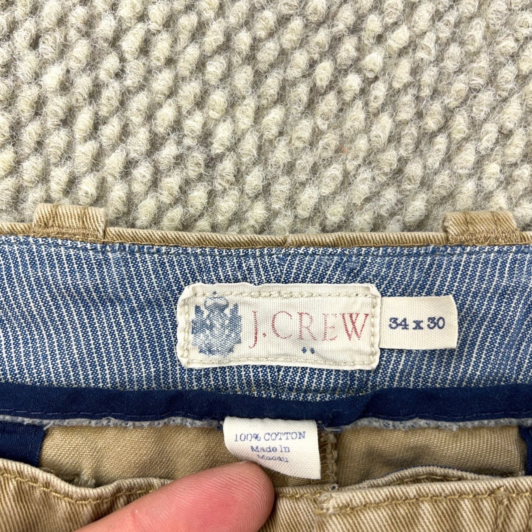 Vintage VINTAGE J Crew Men Chino Pants Slacks 34x30 Khaki Brown Comfort Straight Leg Preppy Size US 34 / EU 50 - 3 Thumbnail