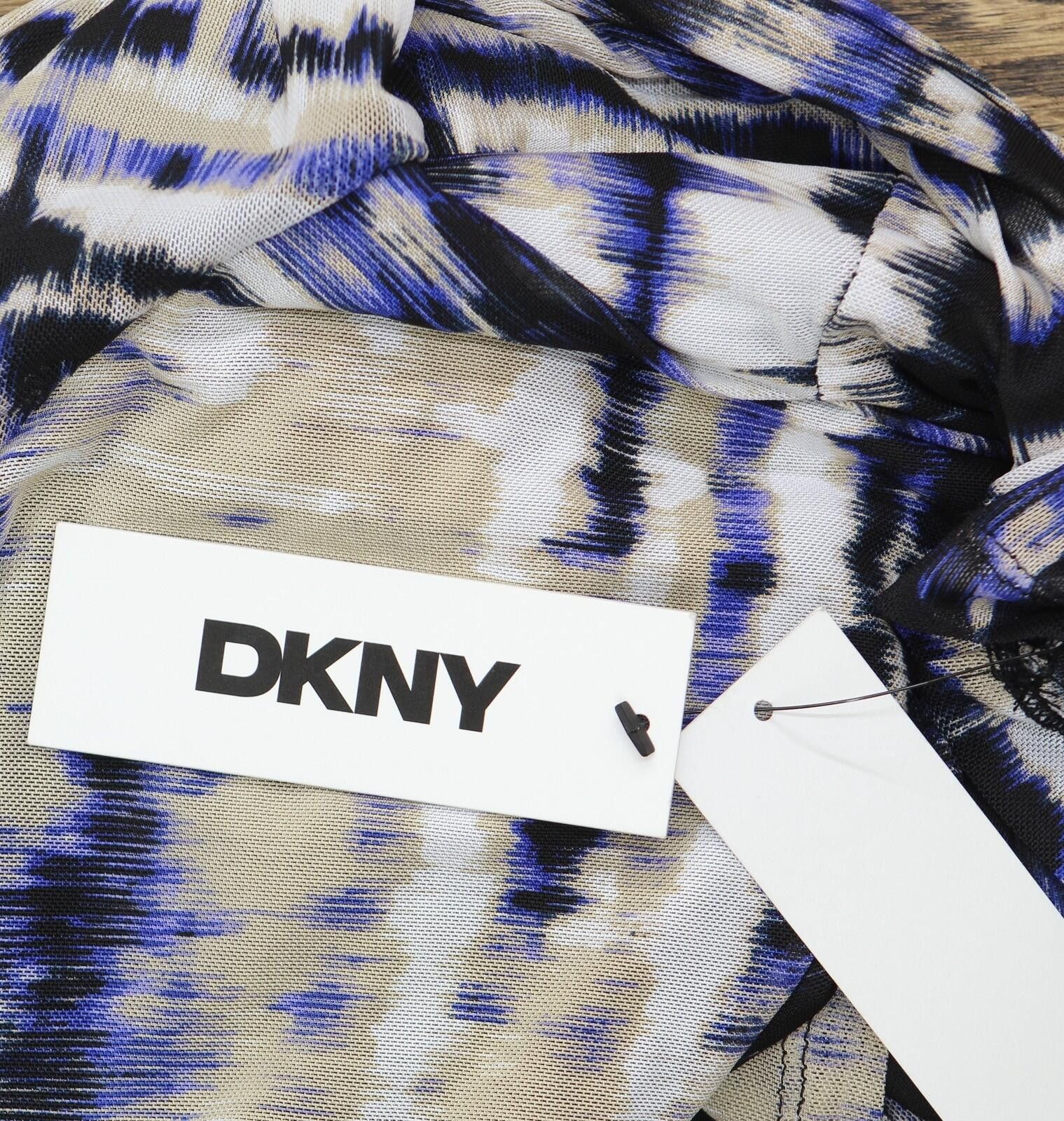 DKNY Nwt Dkny Sheer Sleeve Mesh Dress Dd4ju31c Black / Blue 12 Size XL / US 12-14 / IT 48-50 - 3 Thumbnail
