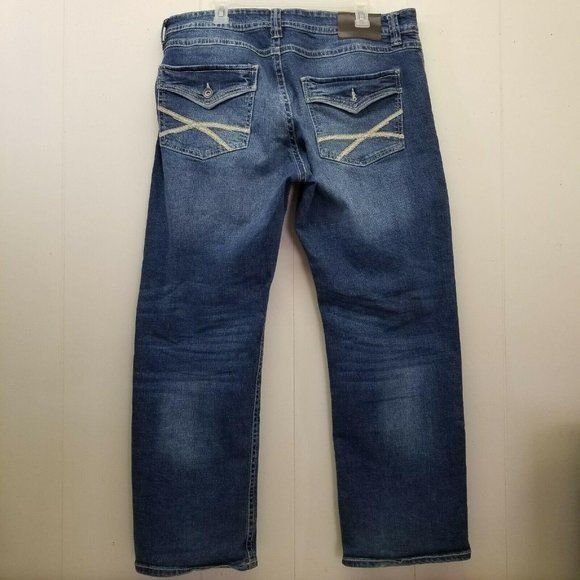 Vintage TK Axel Blue Jeans Denim Mens 36x30 Slim Boot Cut Pants Size US 36 / EU 52 - 2 Thumbnail