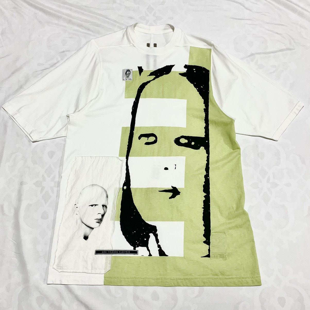 image of Rick Owens x Rick Owens Drkshdw 19Ss Kembra Print Jumbo Tee in White, Men's (Size XS)