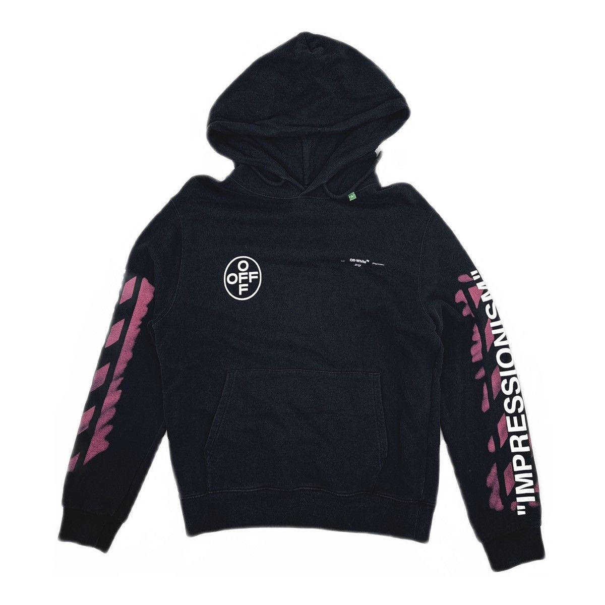 Off-White Off-White SS19 Diag Stencil Hoodie Size US S / EU 44-46 / 1 - 2 Thumbnail