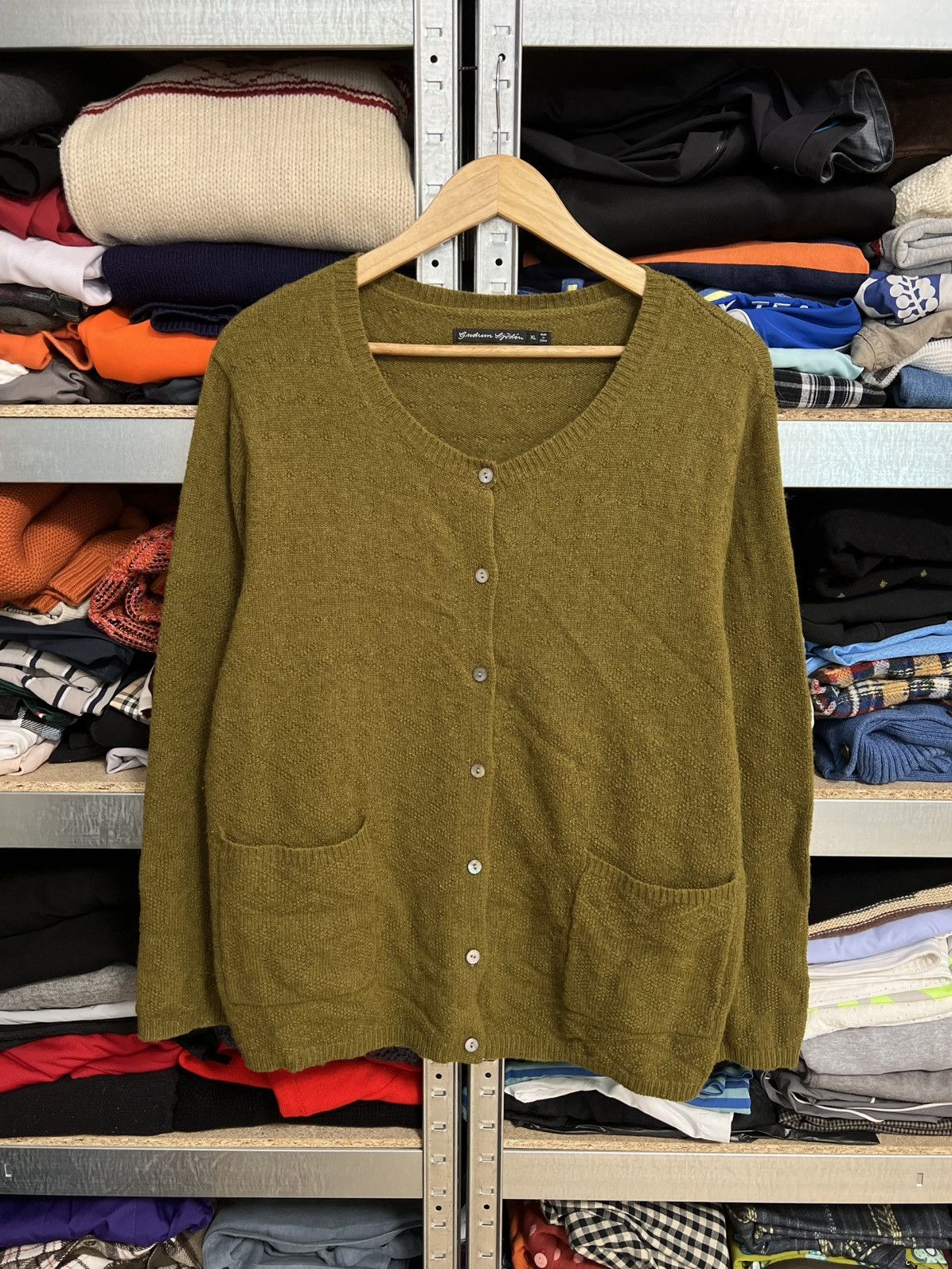Designer × Vintage Gudrun Sjoden Size XL Button Up Wool Cardigan Sweater Sjöden Size XL / US 12-14 / IT 48-50 - 1 Thumbnail