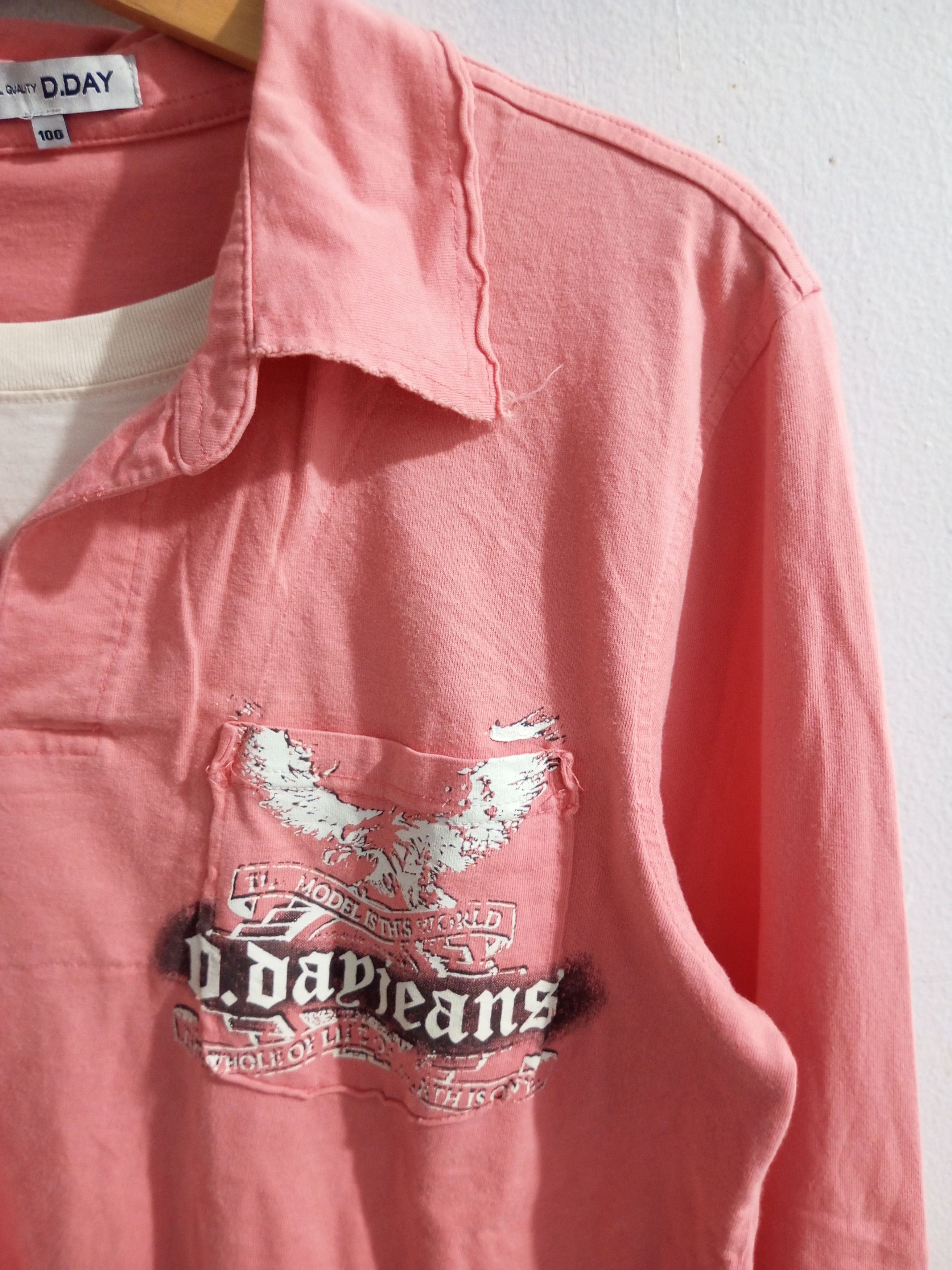 If Six Was Nine × Japanese Brand × Le Grande Bleu (L.G.B.) Vintage D.DAY jeans double layer spelout long sleeve tshirt Size US L / EU 52-54 / 3 - 10 Thumbnail