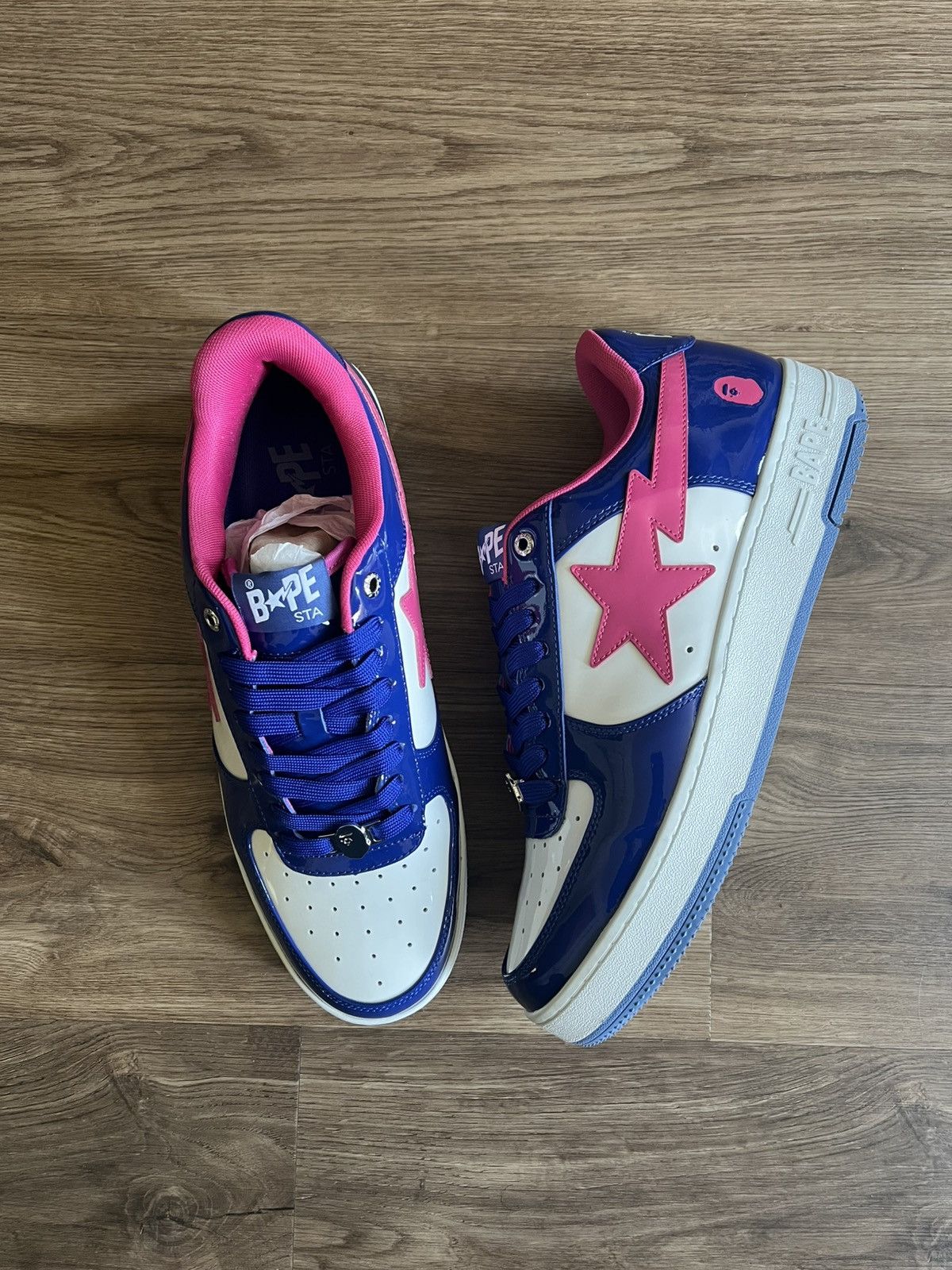 A Bathing Ape Bapesta #1 M2 Blue Pink OG Size 13