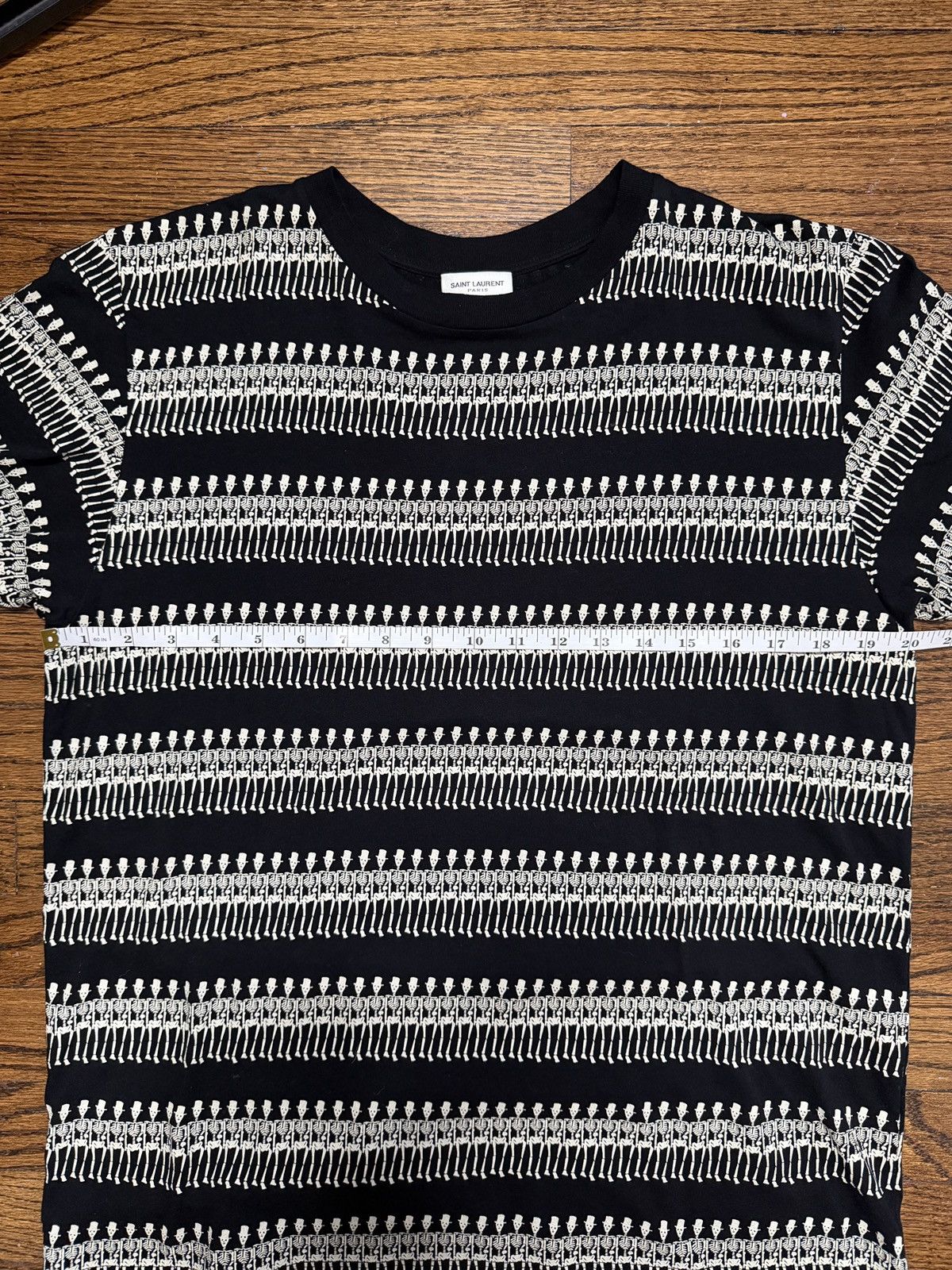 Saint Laurent Paris SLP Dancing Skeleton Top Hat Tee - Hedi Slimane Size US M / EU 48-50 / 2 - 6 Thumbnail
