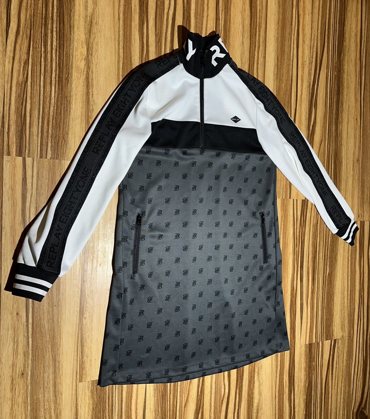 Replay Replay Black and White 1/4 Zip-Up sweater Size US L / EU 52-54 / 3 - 2 Thumbnail